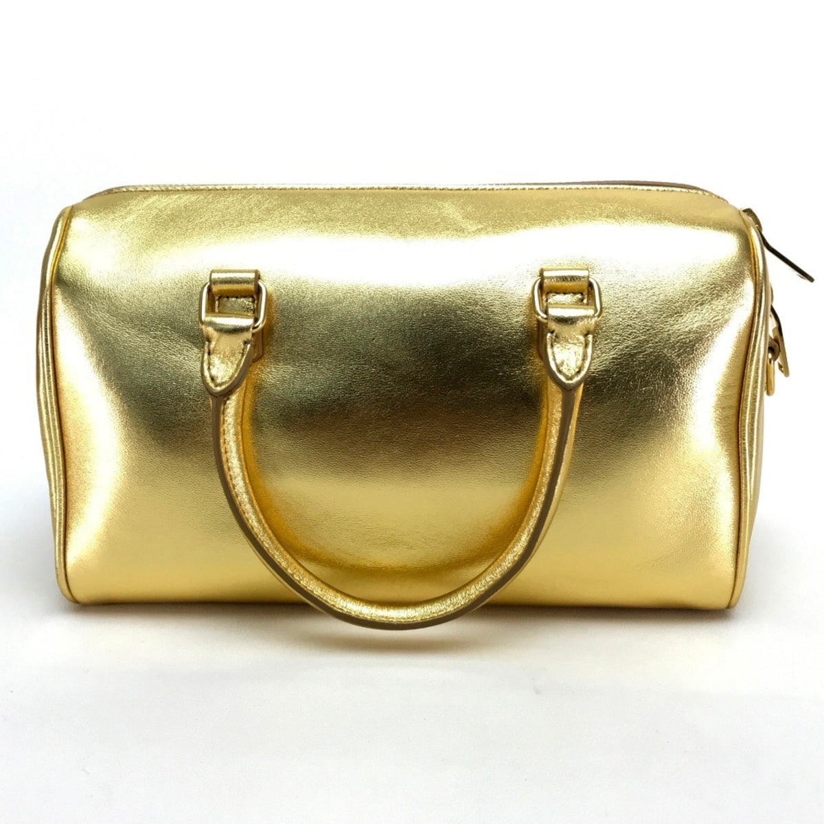 Saint Laurent Gold Leather Handbag Shoulder Bag (Pre-Owned)