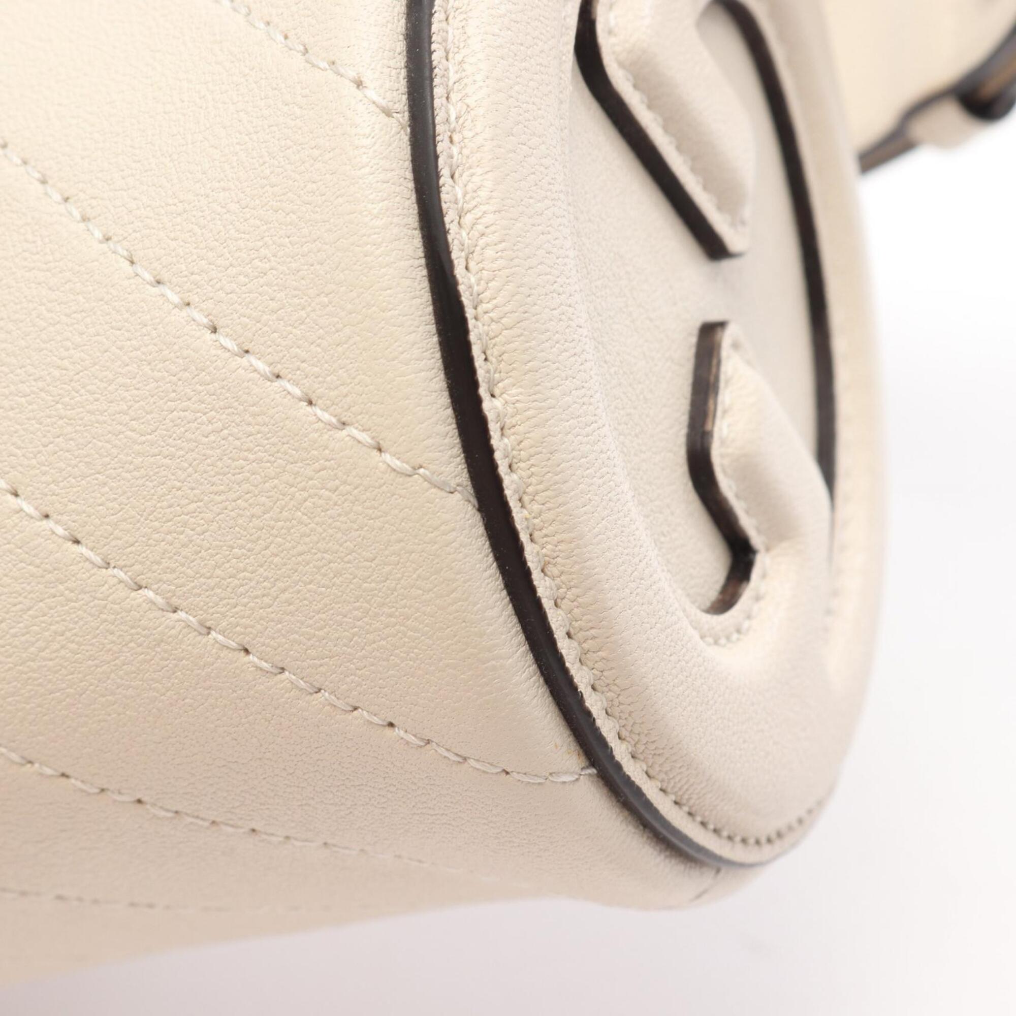 Gucci Ivory Leather Handbag Shoulder Bag (Pre-Owned)