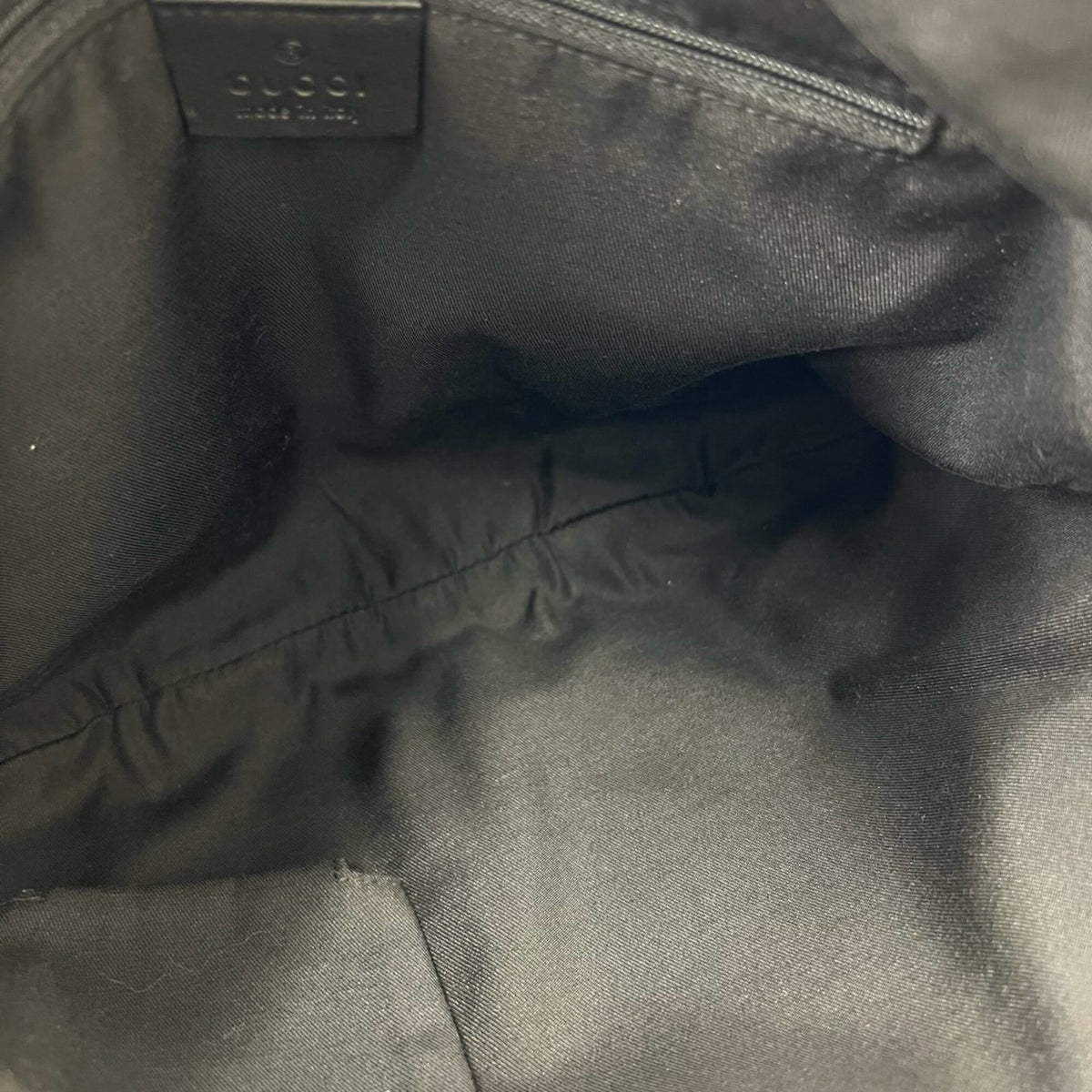 Gucci Black Canvas Leather Shoulder Bag (Pre-Owned)
