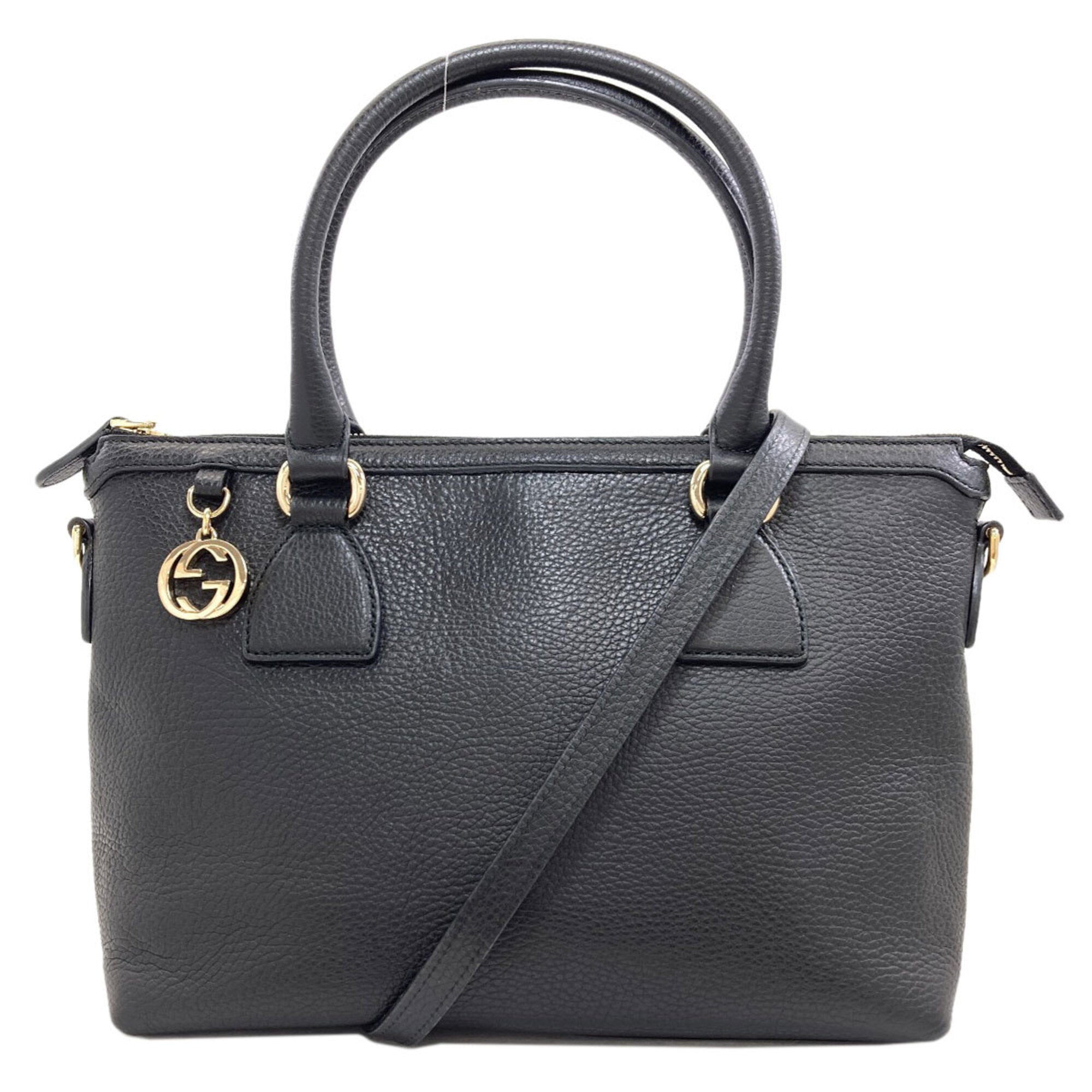 Gucci Black Leather Handbag (Pre-Owned)