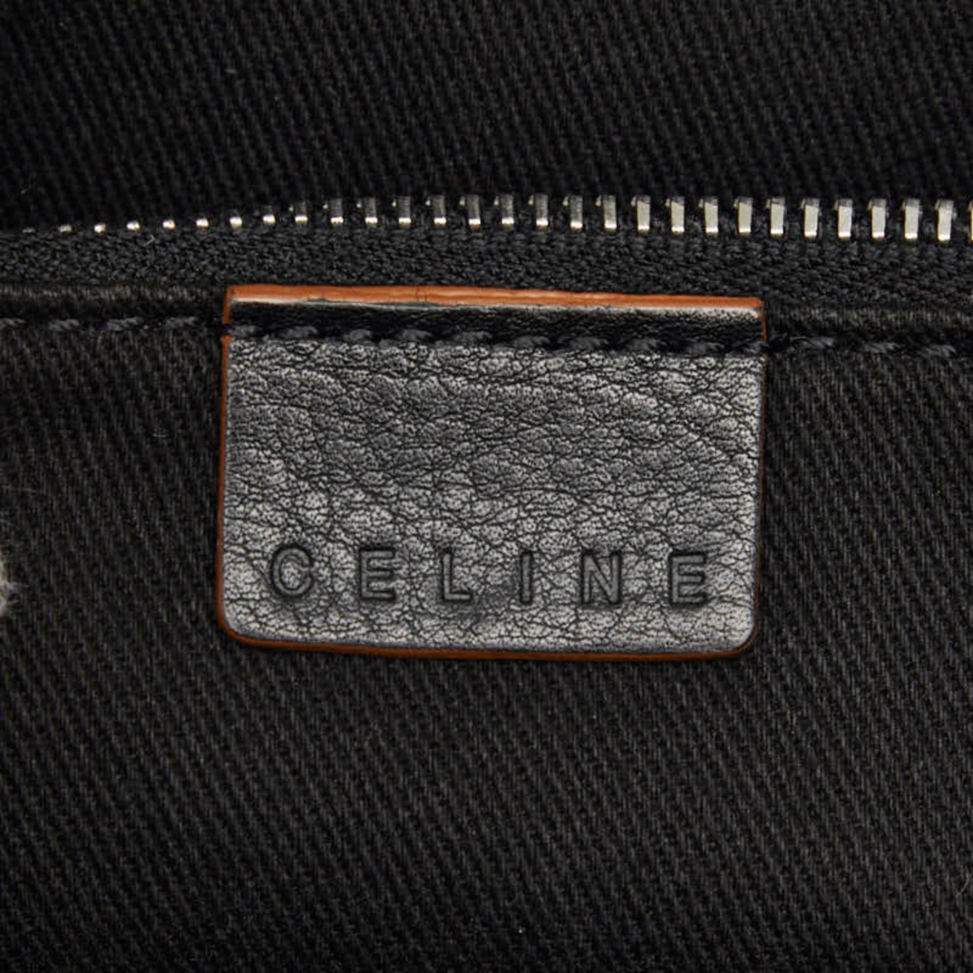 Celine Black Canvas Leather Handbag (Pre-Owned)