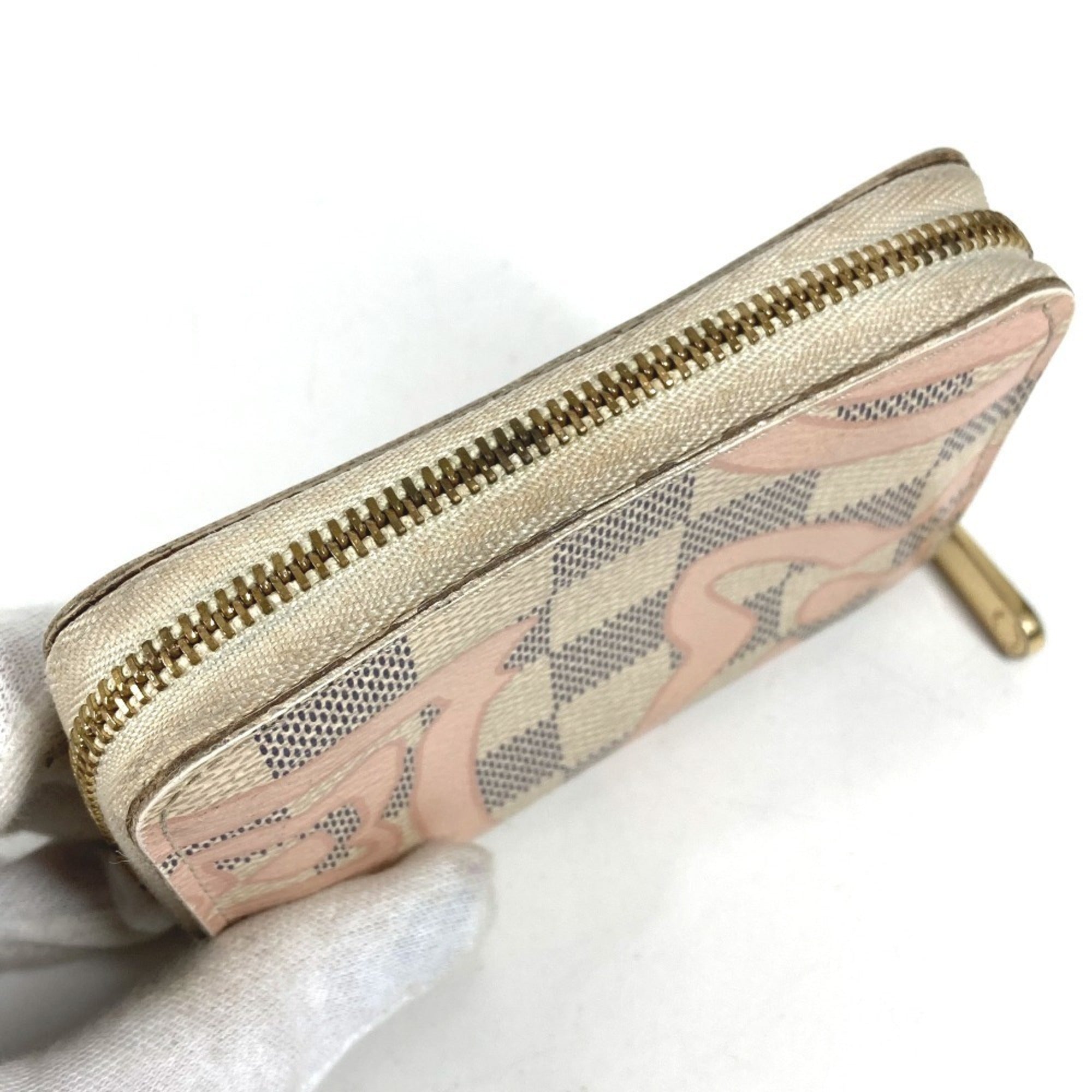Louis Vuitton Damier Azur Pink White Damier Azur Coin Purse/Coin Case (Pre-Owned)