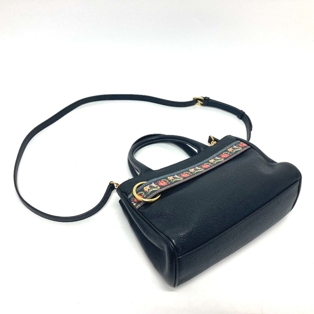 Etro Black Leather Handbag (Pre-Owned)
