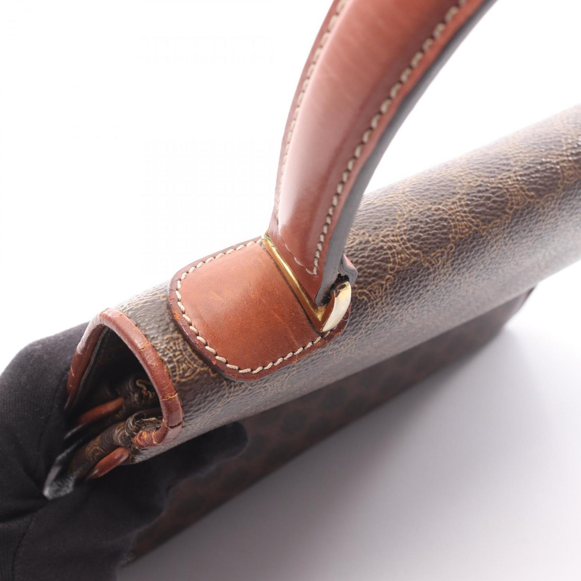 Celine Brown Coated Canvas Leather Handbag (Pre-Owned)