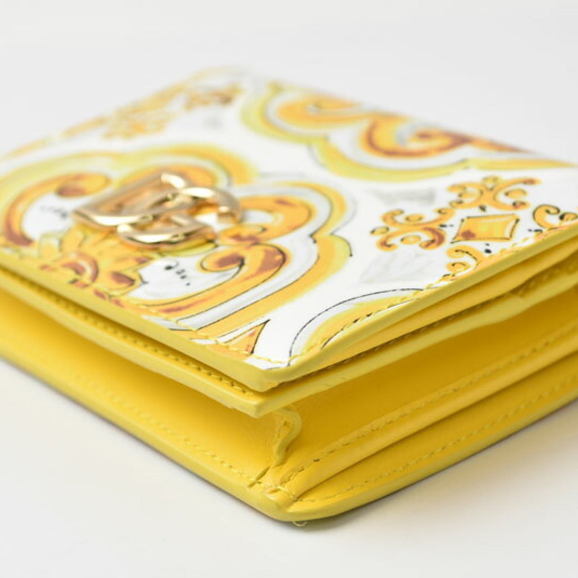 Dolce & Gabbana Yellow Leather Wallet (Bi-Fold) (Pre-Owned)