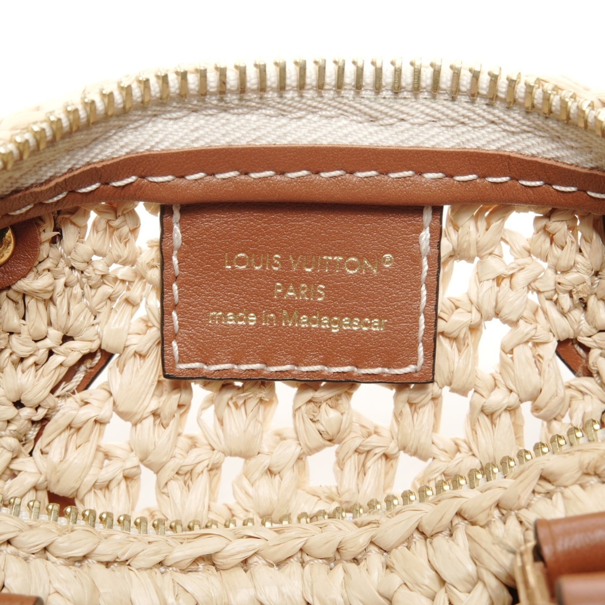 Louis Vuitton Beige Raffia Shoulder Bag (Pre-Owned)