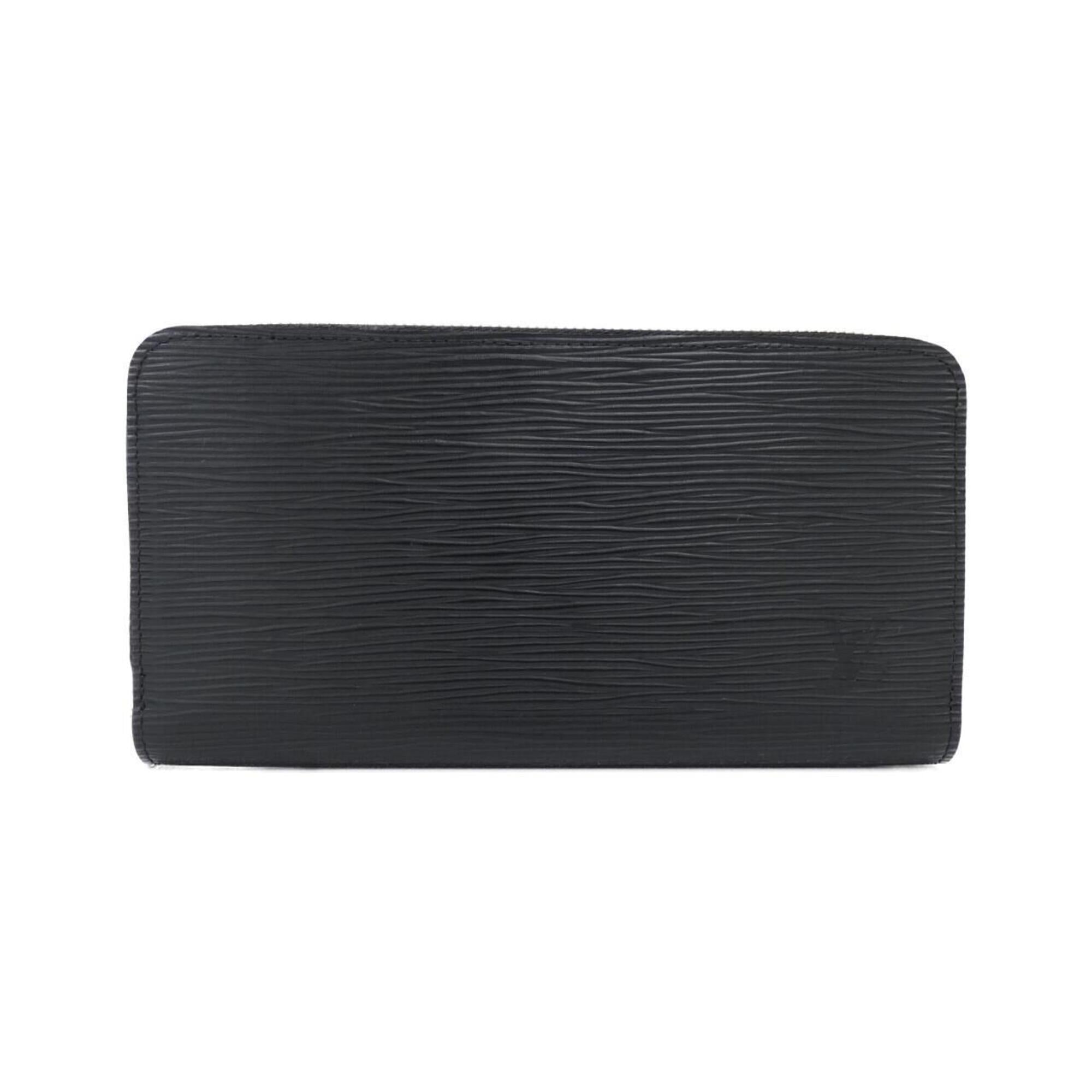 Louis Vuitton Black Leather Long Wallet (Bi-Fold) (Pre-Owned)