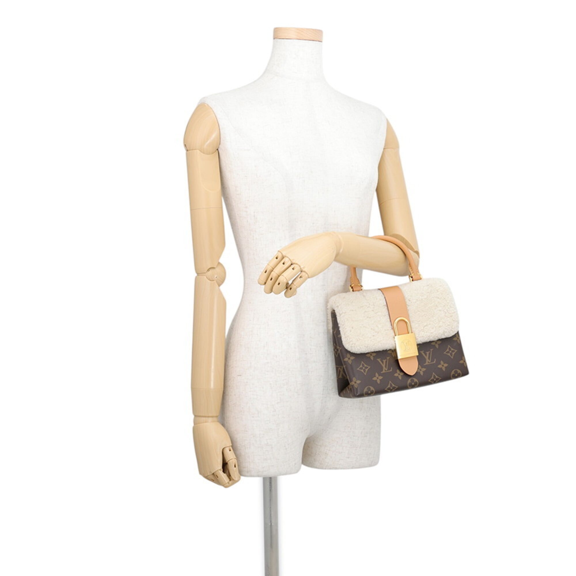 Louis Vuitton Brown Monogram Leather Handbag Shoulder Bag (Pre-Owned)