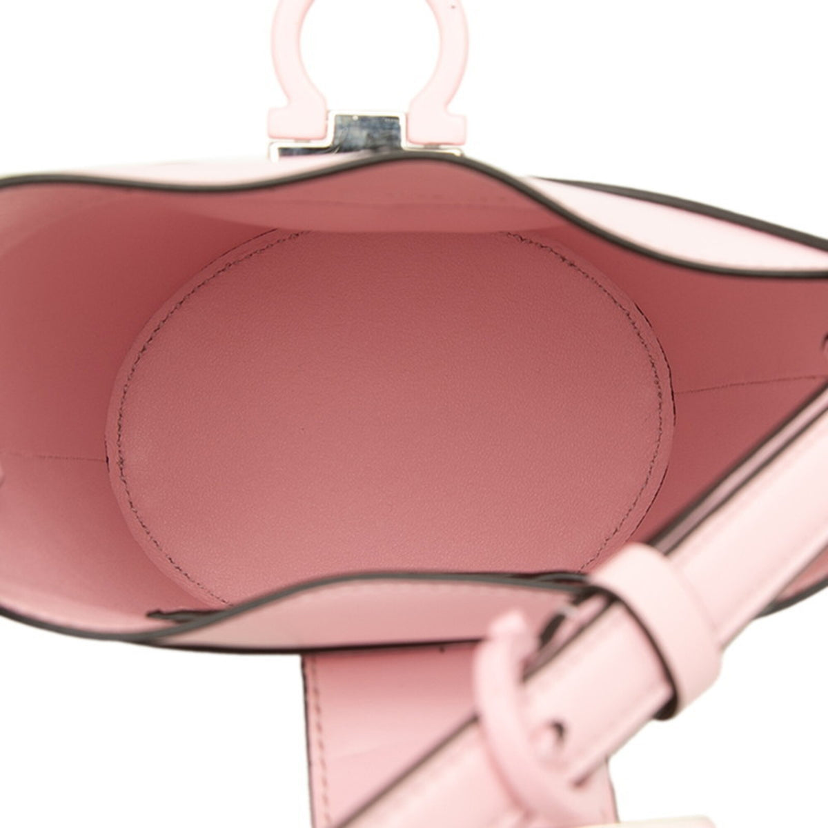Salvatore Ferragamo Pink Leather Handbag Shoulder Bag (Pre-Owned)
