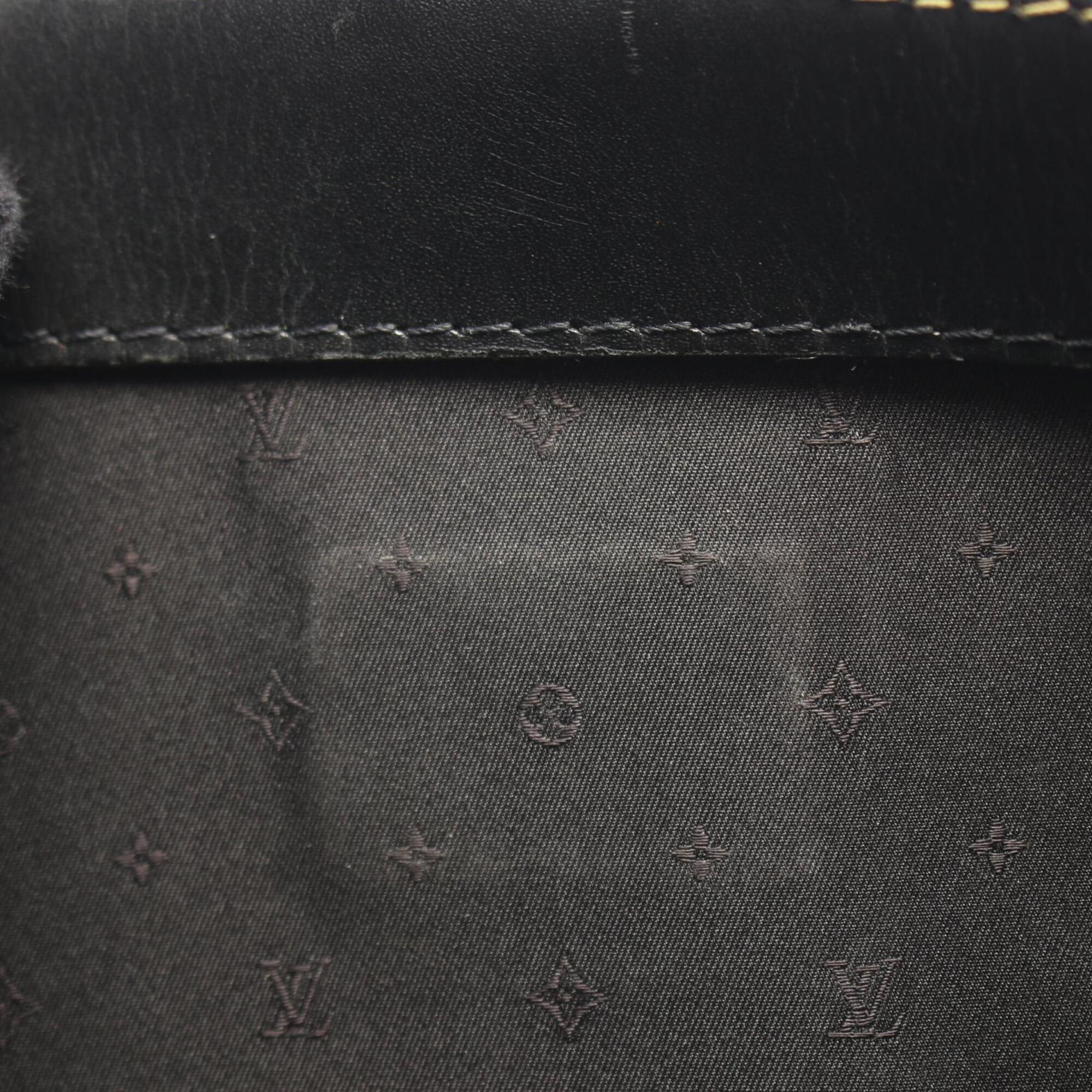 Louis Vuitton Black Leather Handbag (Pre-Owned)