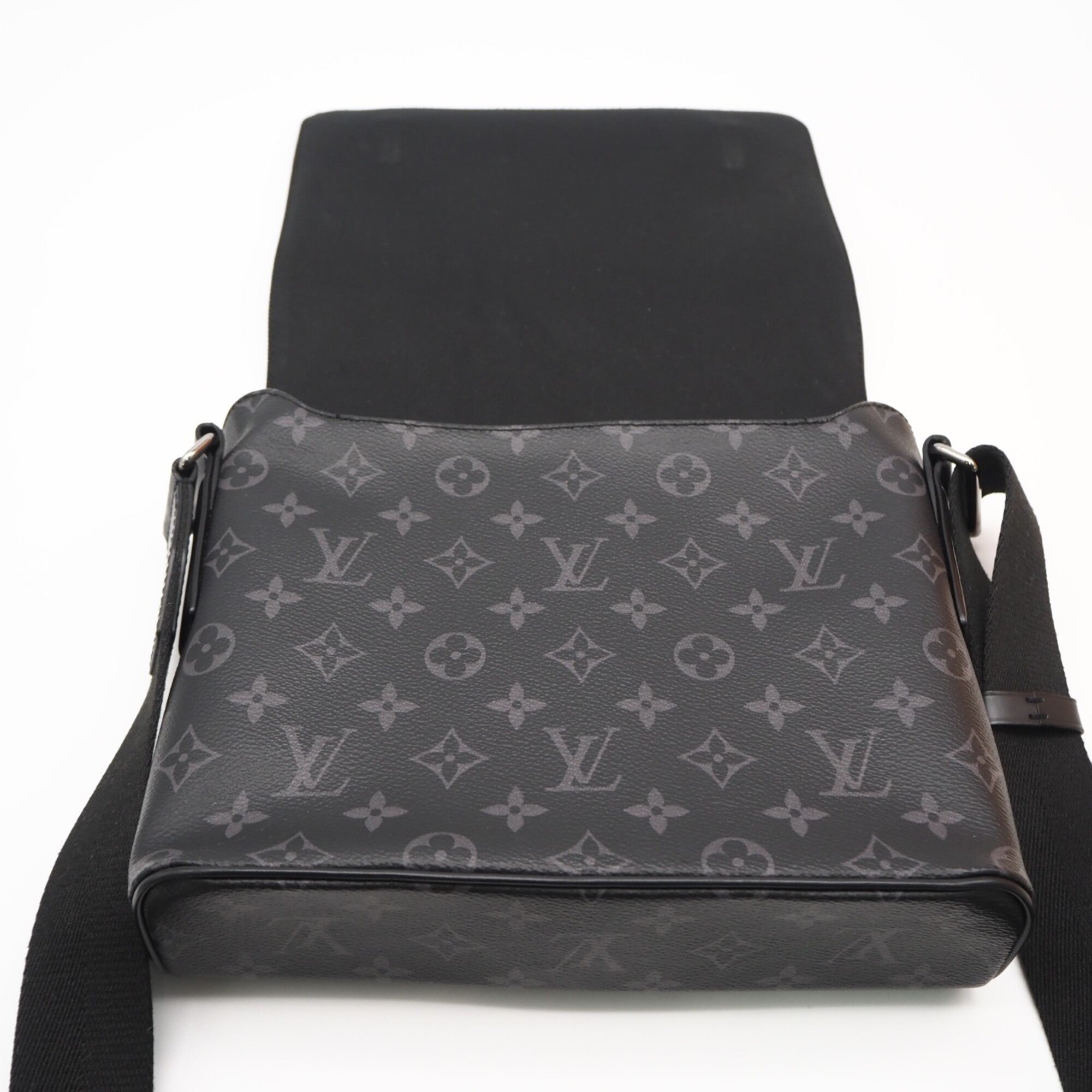 Louis Vuitton Monogram Eclipse Black Gray Coated Canvas Leather Shoulder Bag (Pre-Owned)