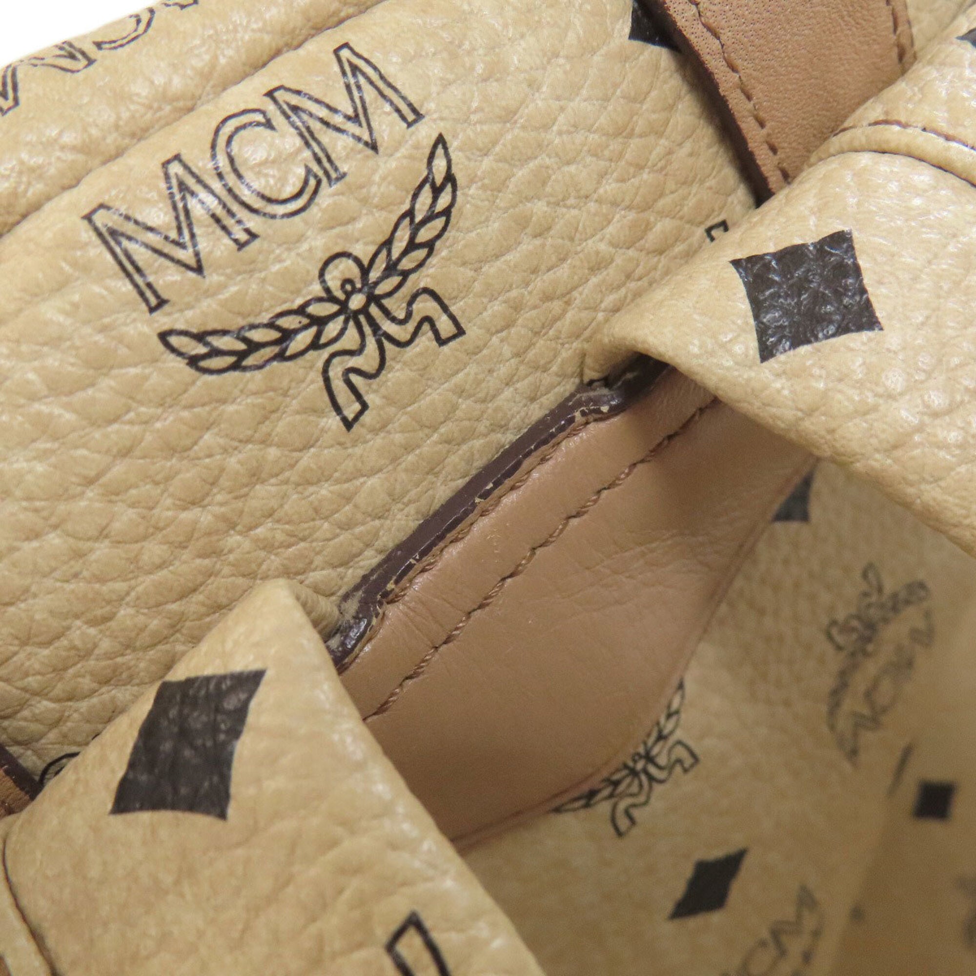 Mcm Beige Pvc Backpack (Pre-Owned)