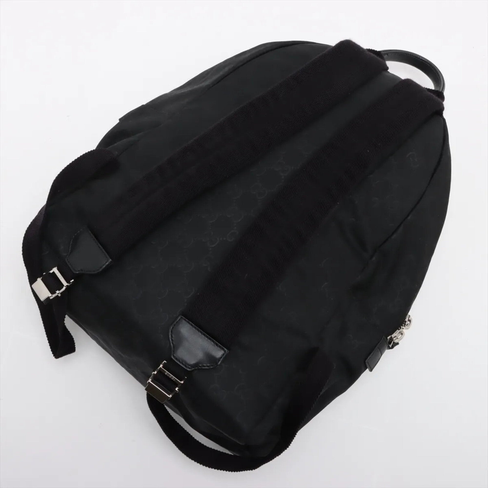 Gucci Black Leather Nylon Backpack (Pre-Owned)