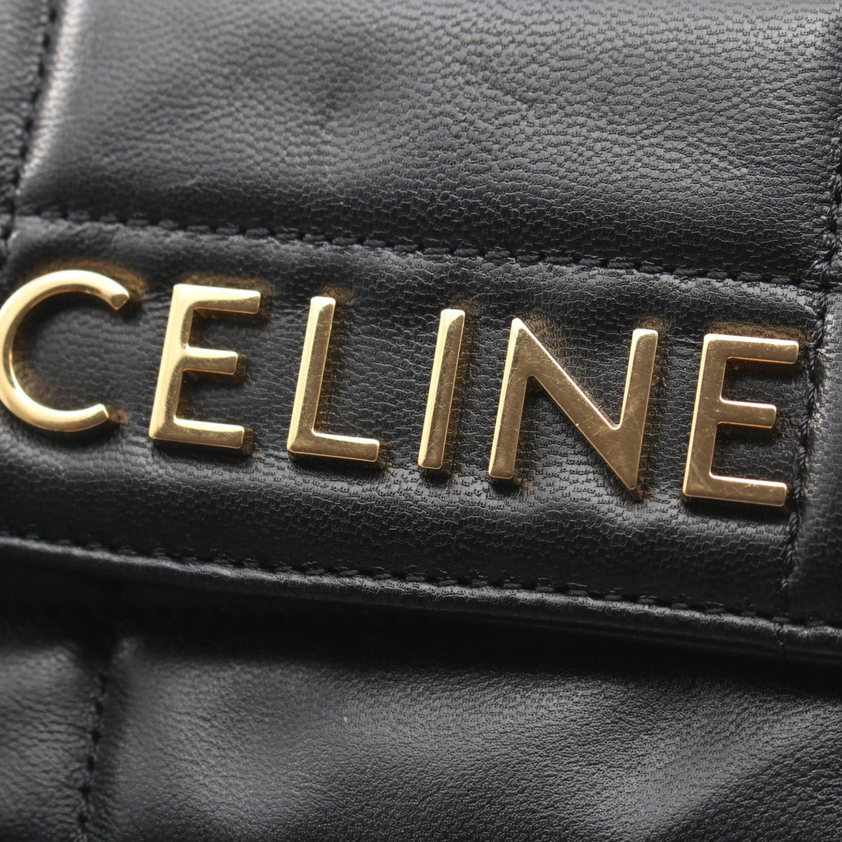 Celine Black Leather Handbag Shoulder Bag (Pre-Owned)