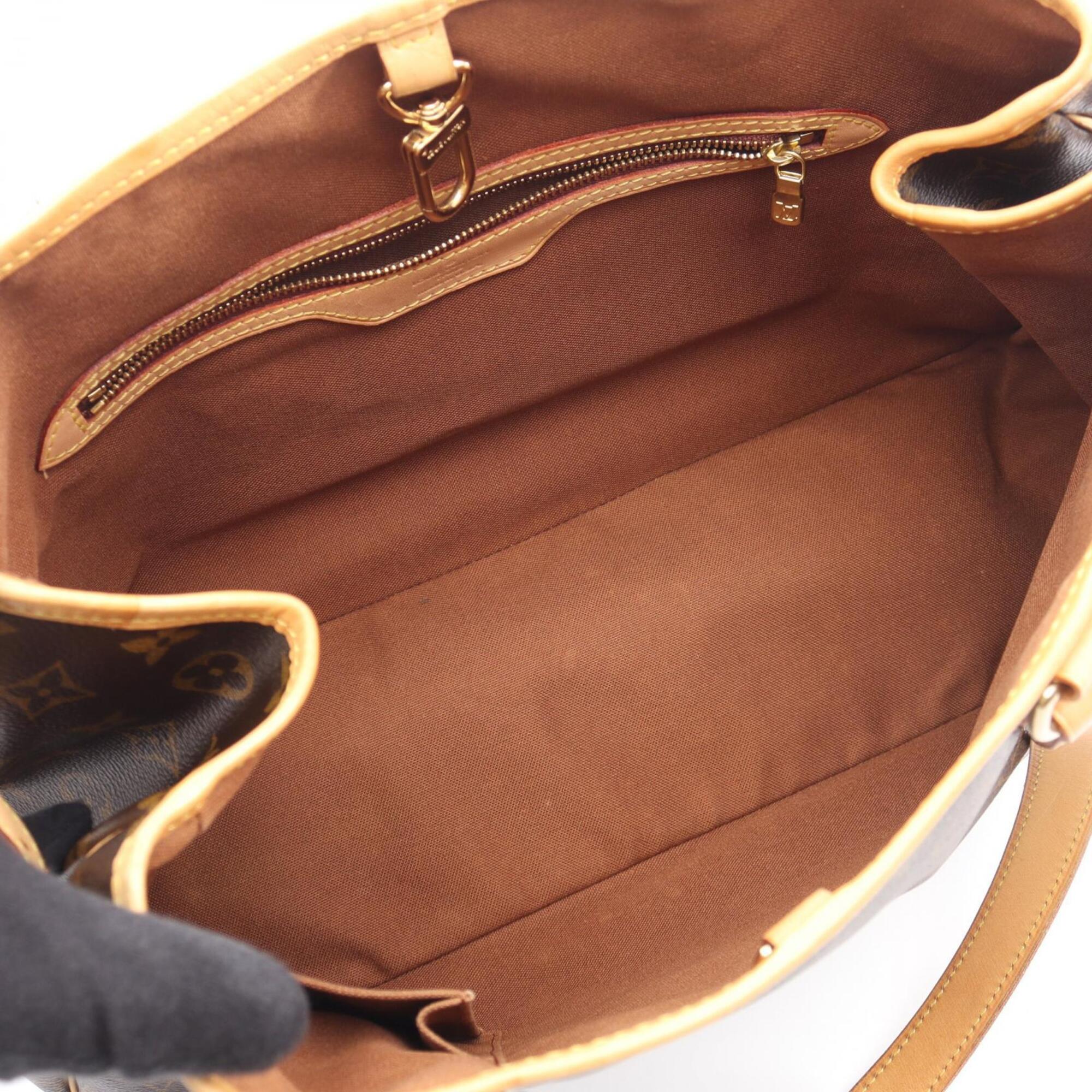 Louis Vuitton Brown Pvc Coated Canvas Leather Handbag Shoulder Bag (Pre-Owned)