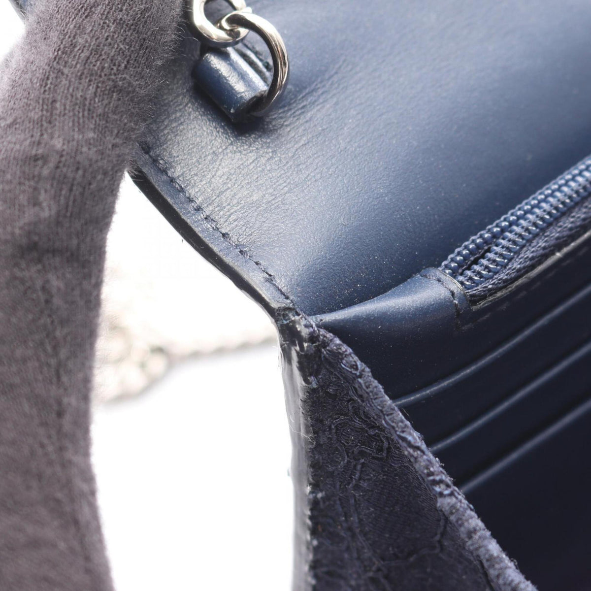 Jimmy Choo Navy Handbag Shoulder Bag (Pre-Owned)