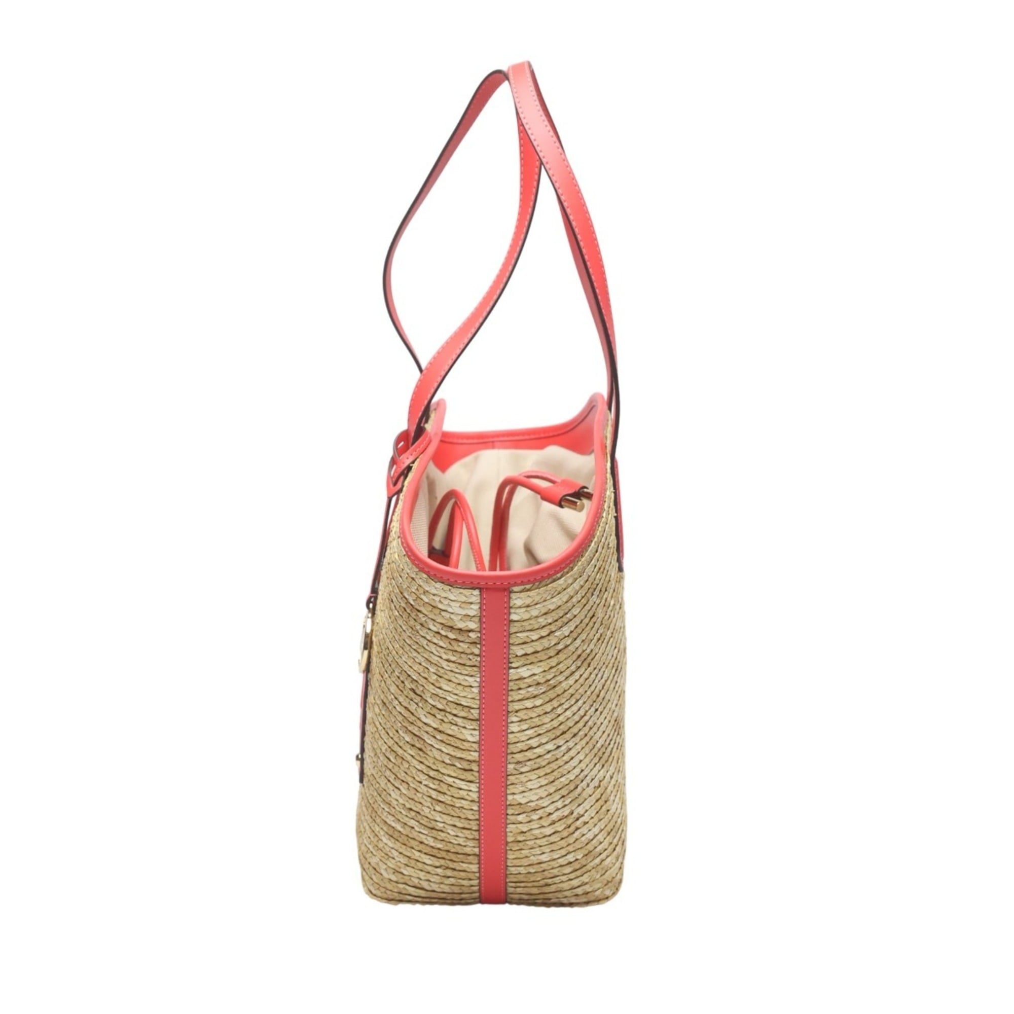 Michael Kors Pink Canvas Leather Handbag (Pre-Owned)