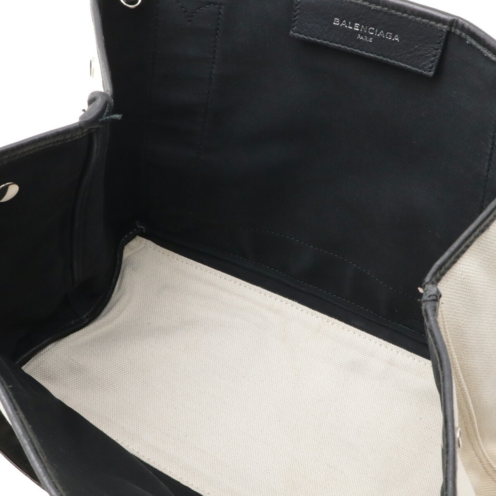 Balenciaga Black Canvas Handbag Pouch Tote Bag (Pre-Owned)