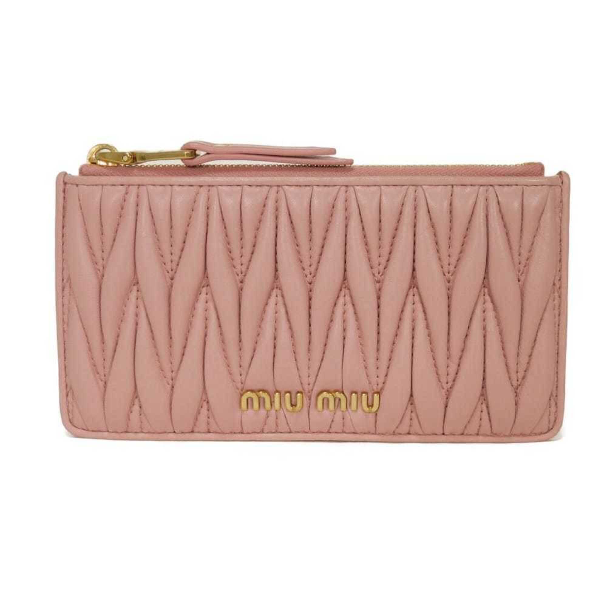 Miu Miu Pink Leather Coin Purse/Coin Case (Pre-Owned)
