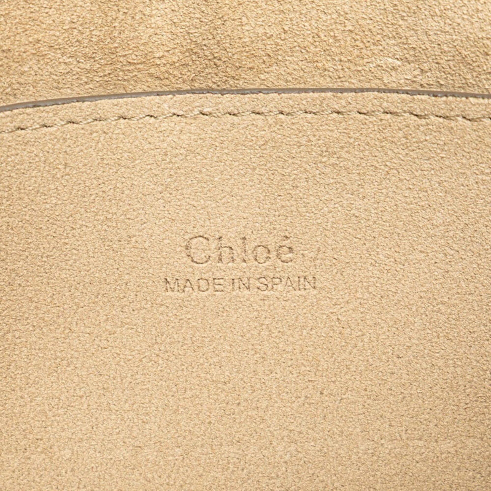 Chloé Red Color Leather Suede Shoulder Bag (Pre-Owned)