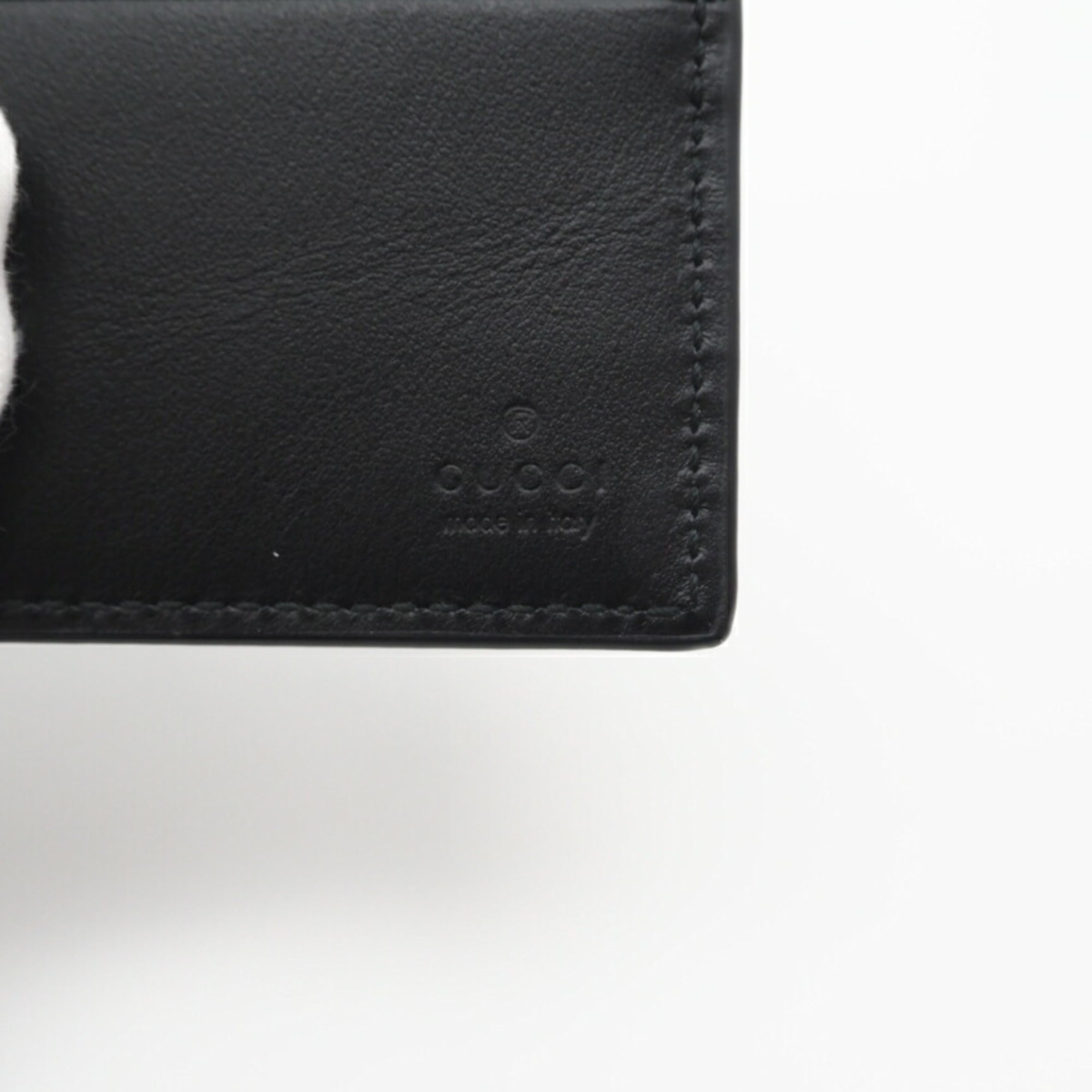 Gucci Black Leather Bill Wallet (Bi-Fold) (Pre-Owned)