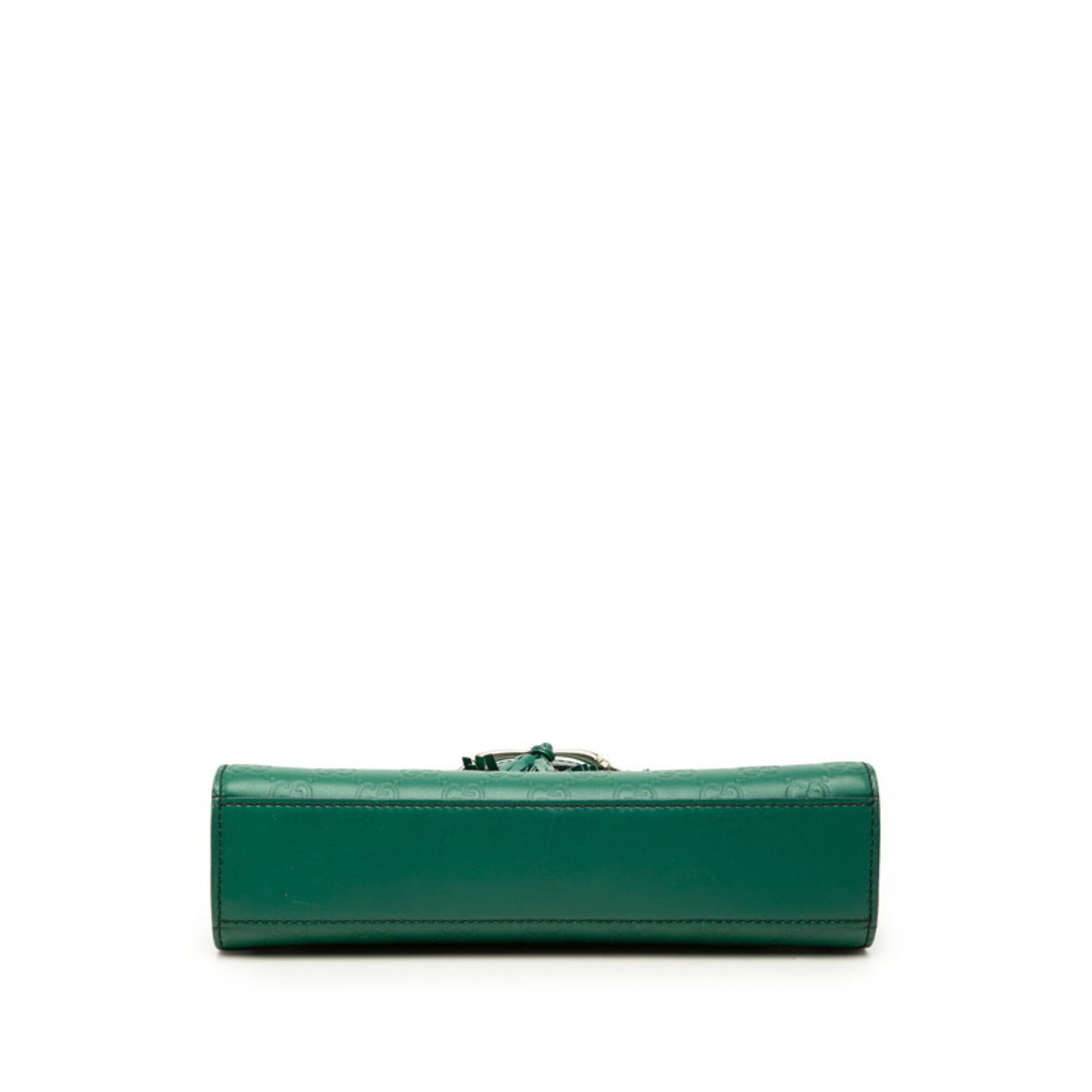 Gucci Green Leather Shoulder Bag (Pre-Owned)