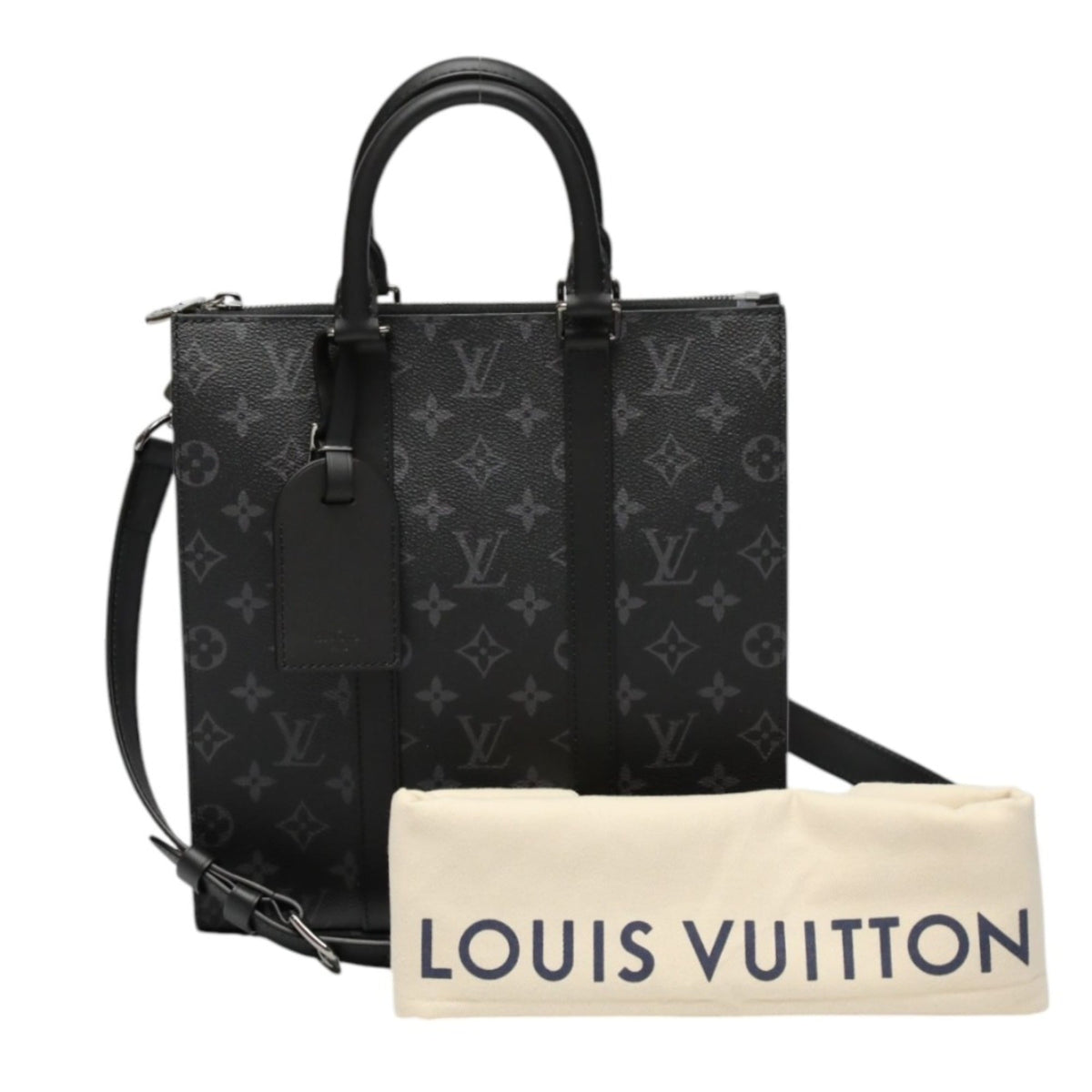 Louis Vuitton Black Monogram Eclipse Canvas Shoulder Bag Tote Bag (Pre-Owned)