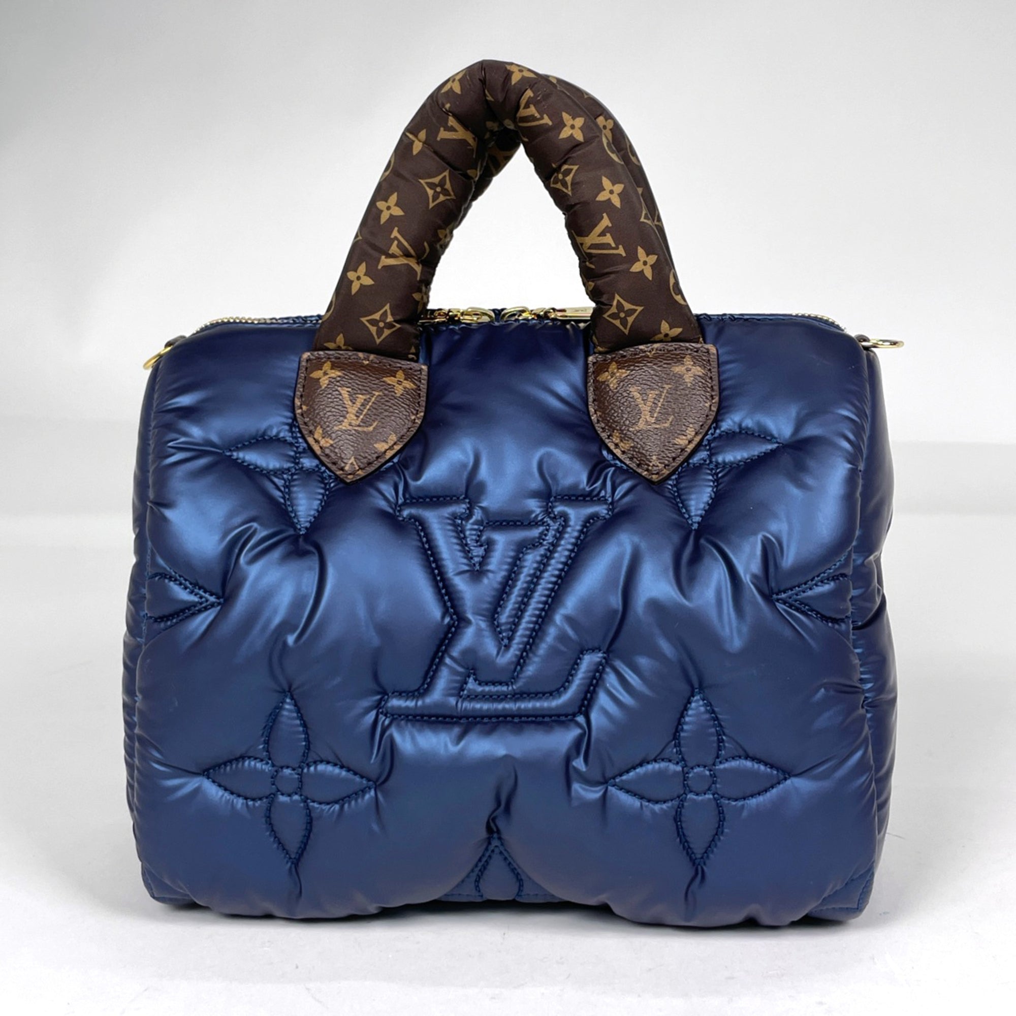 Louis Vuitton Blue Monogram Nylon Handbag Shoulder Bag (Pre-Owned)