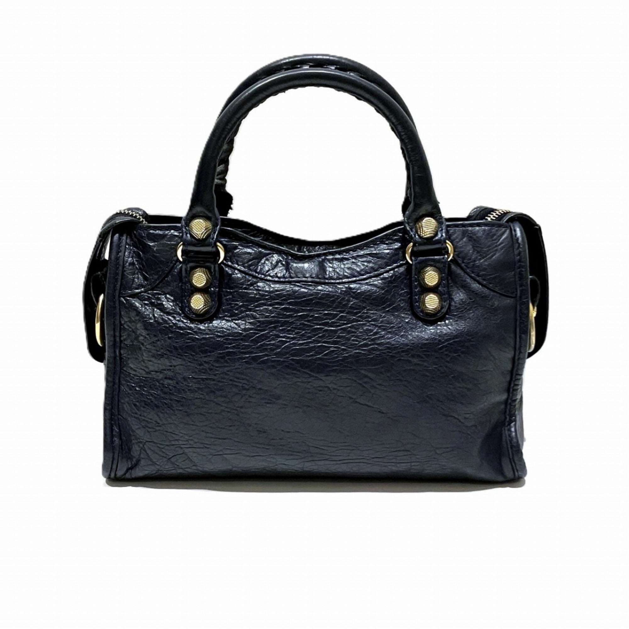 Balenciaga Navy Leather Handbag (Pre-Owned)