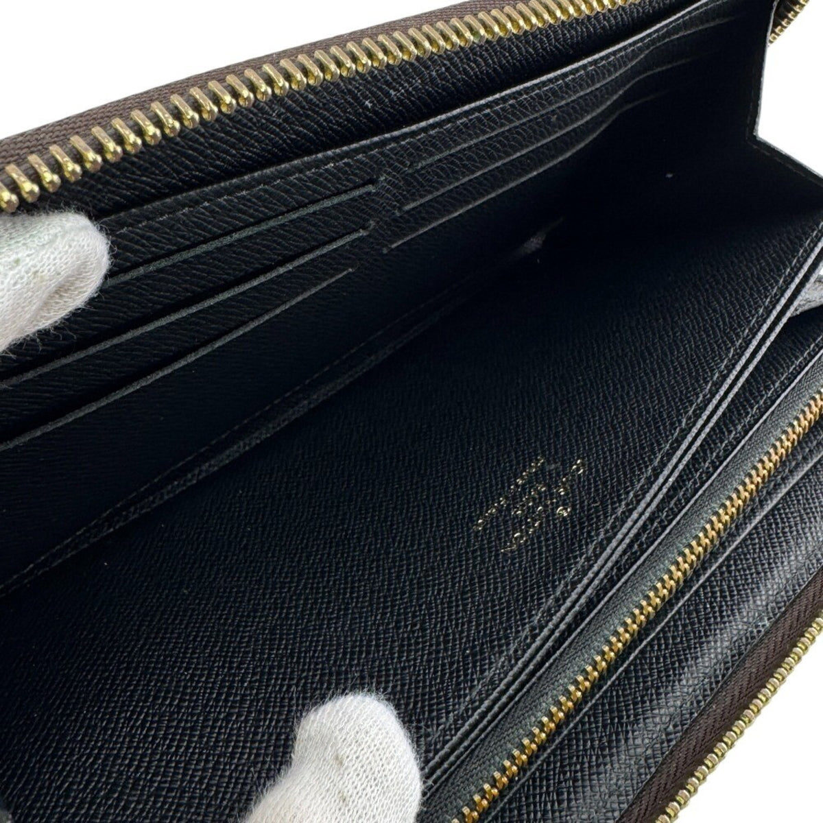Louis Vuitton Brown Leather Long Wallet (Bi-Fold) (Pre-Owned)
