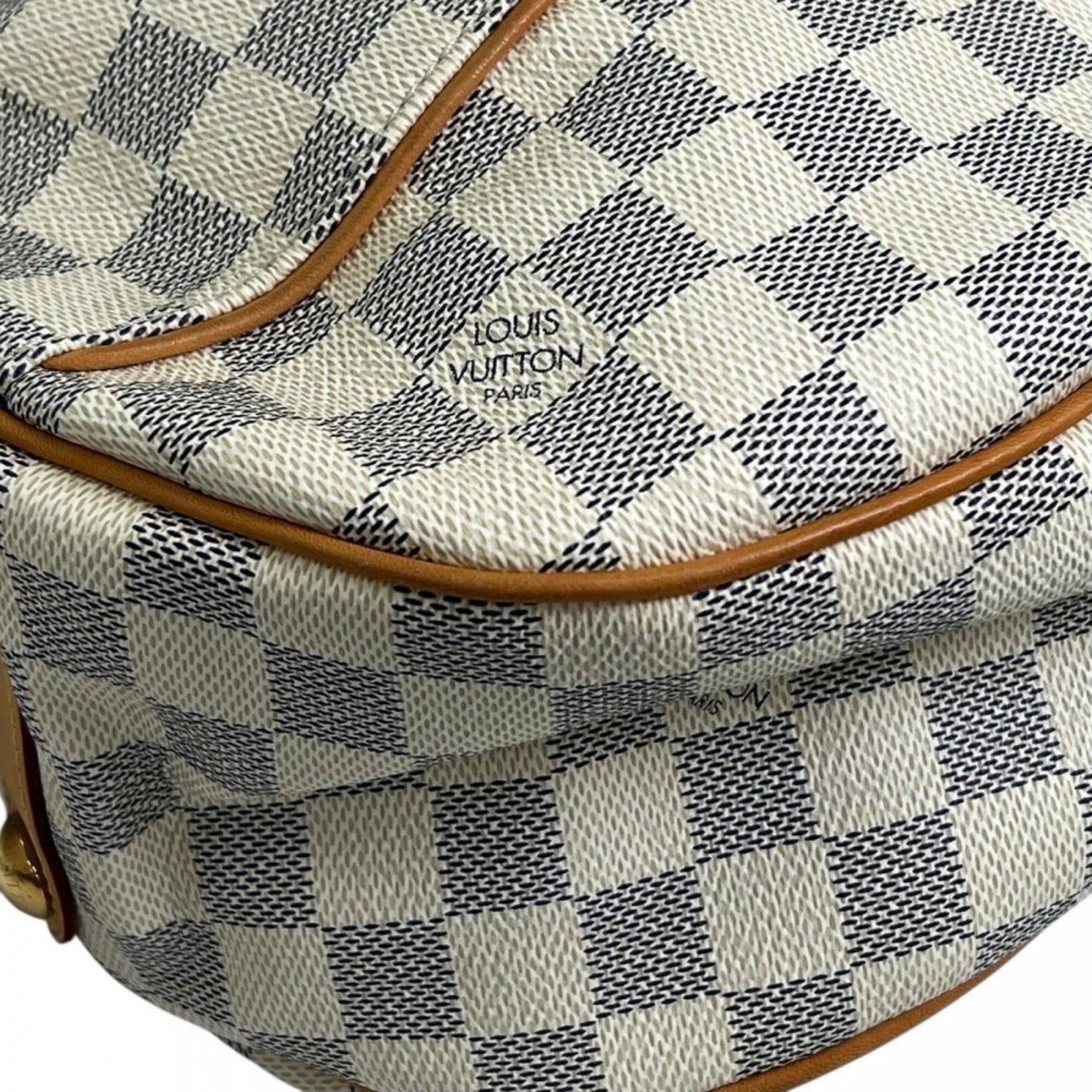 Louis Vuitton White Damier Azur Canvas Shoulder Bag (Pre-Owned)
