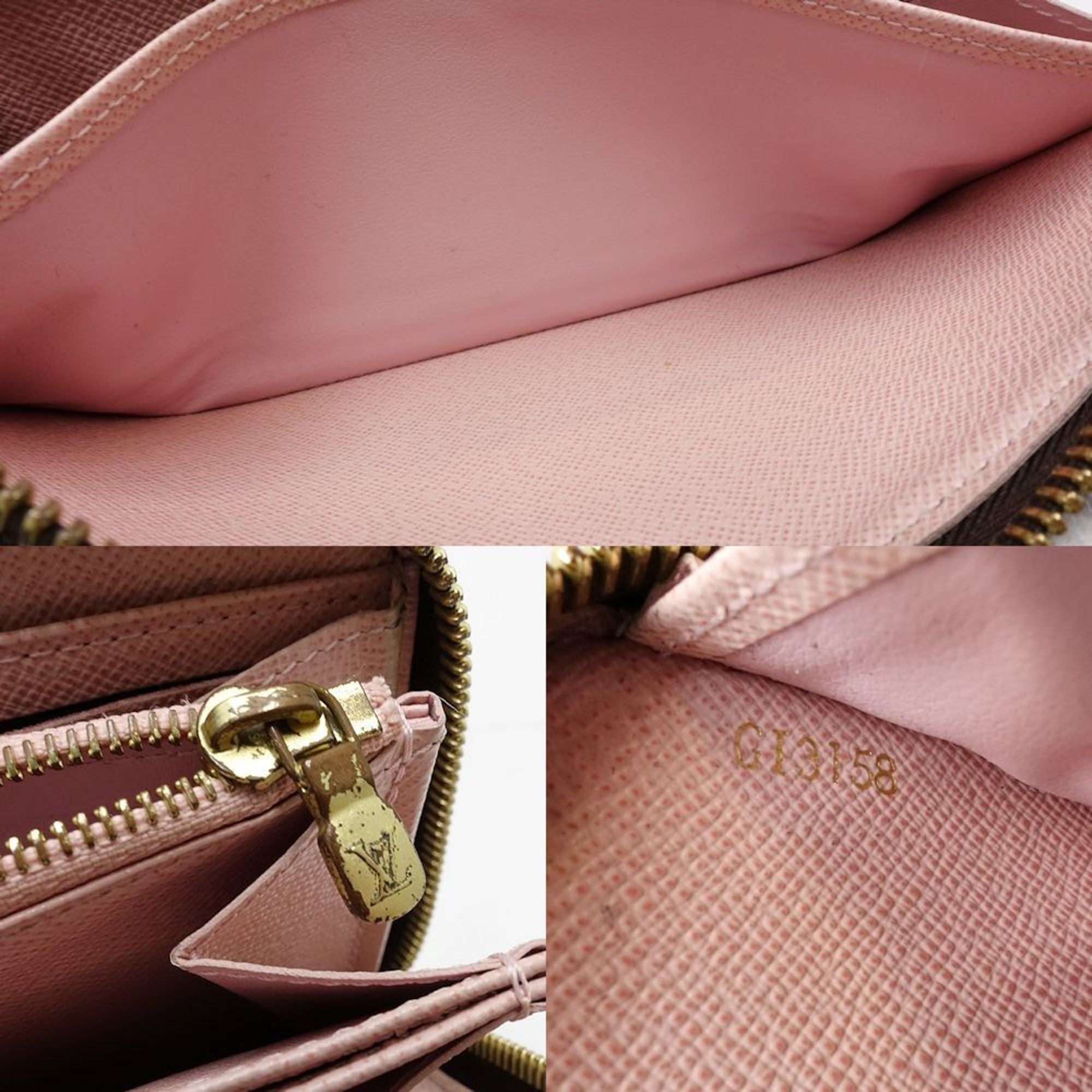 Louis Vuitton Ebene Rose Ballerine Canvas Long Wallet (Bi-Fold) (Pre-Owned)