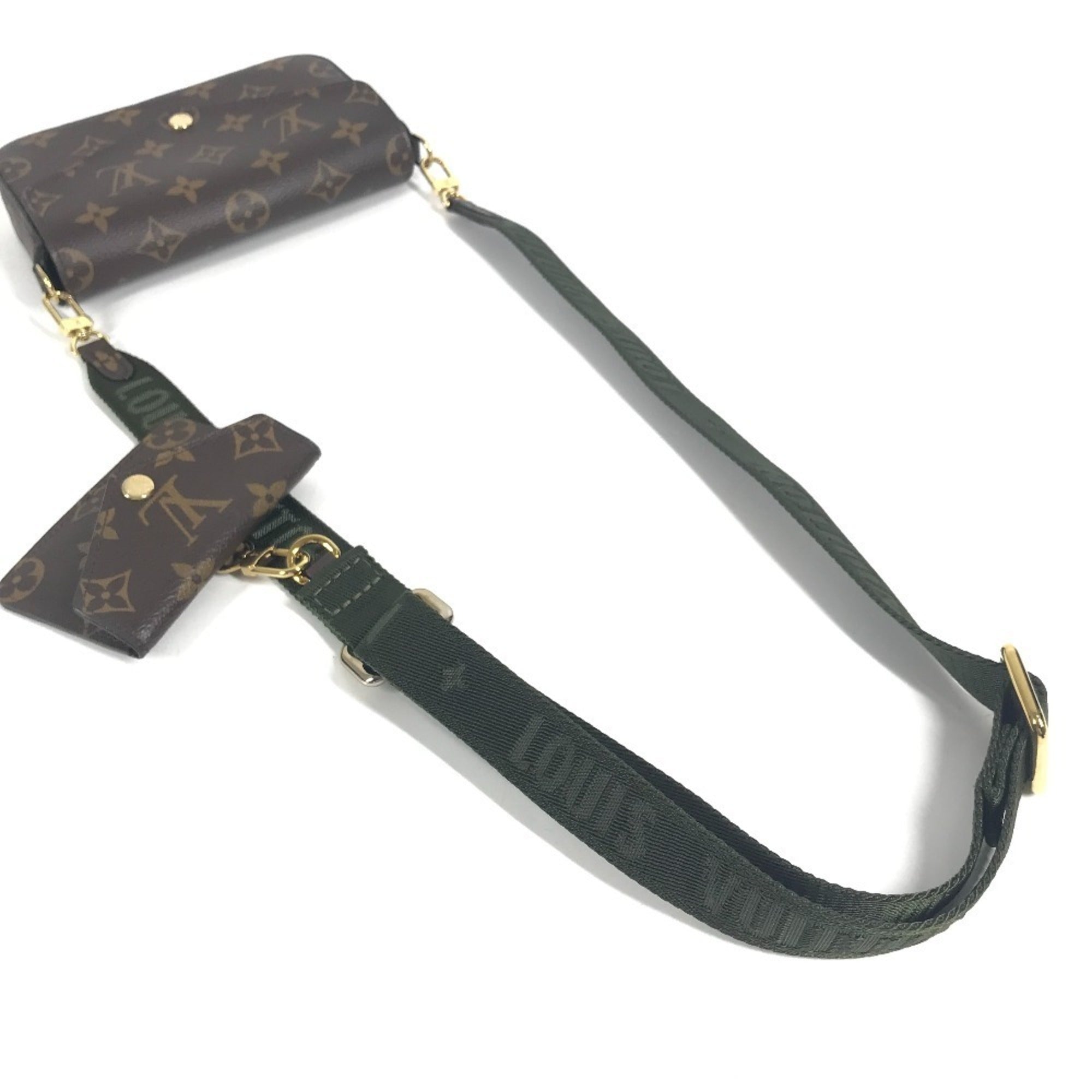 Louis Vuitton Brown Khaki Monogram Monogram Coin Purse/Coin Case (Pre-Owned)