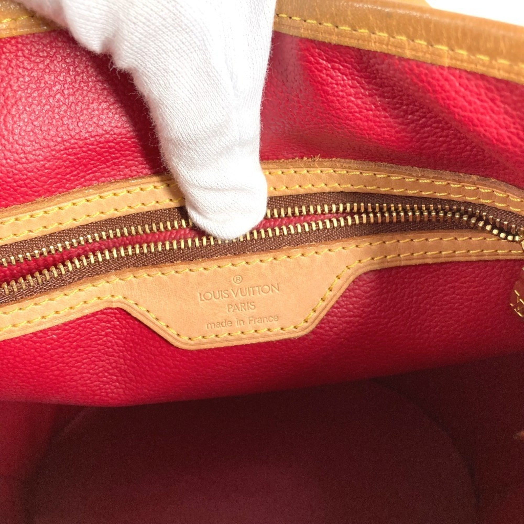 Louis Vuitton Brown Monogram Monogram Cherry Red Color Monogram Shoulder Bag Tote Bag (Pre-Owned)