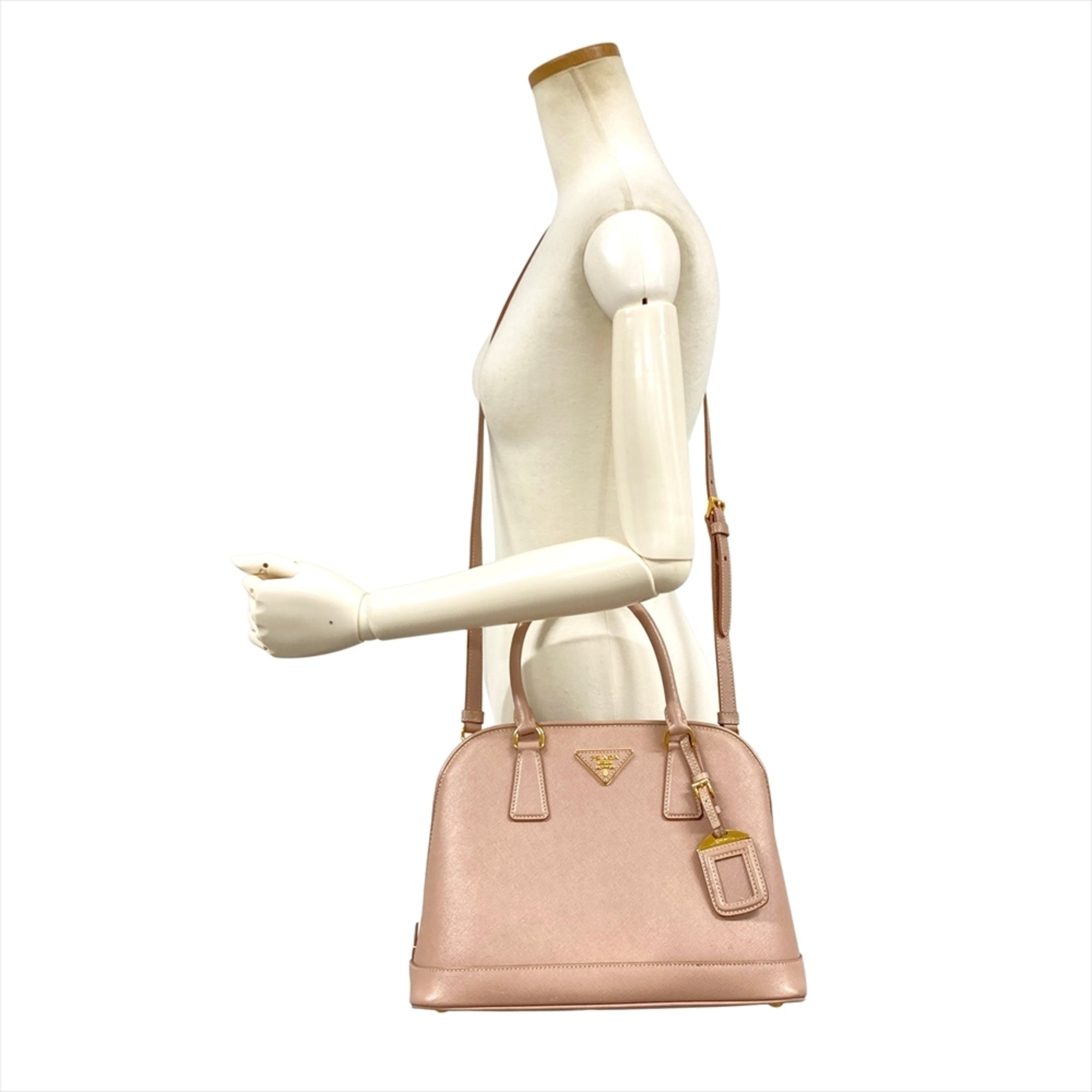 Prada Saffiano Pink Leather Handbag (Pre-Owned)