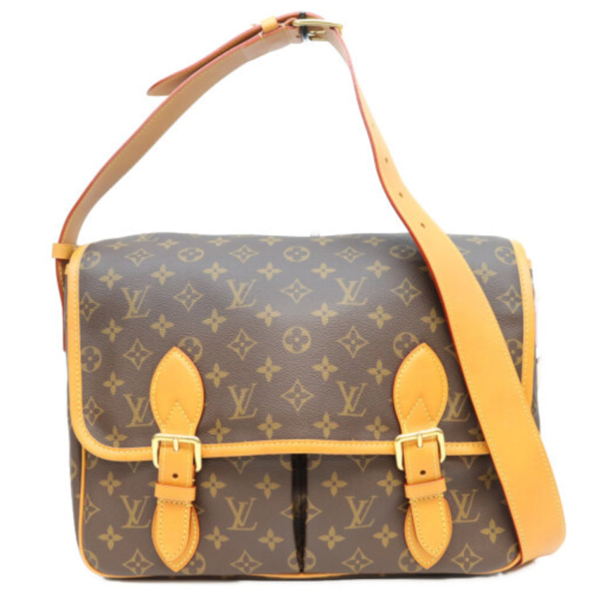 Louis Vuitton Brown Monogram Messenger Bag Shoulder Bag (Pre-Owned)