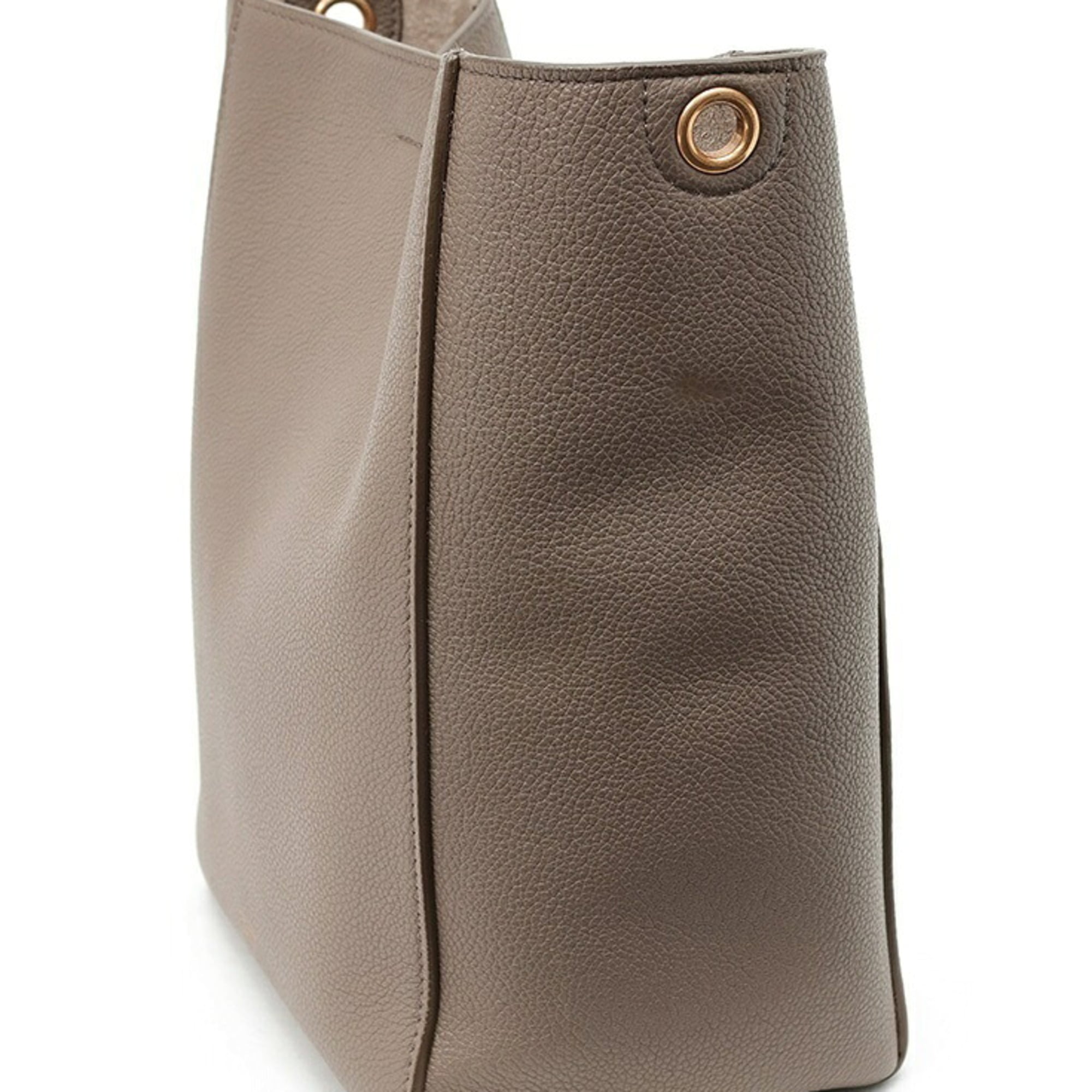 Celine Grayish Leather Shoulder Bag (Pre-Owned)