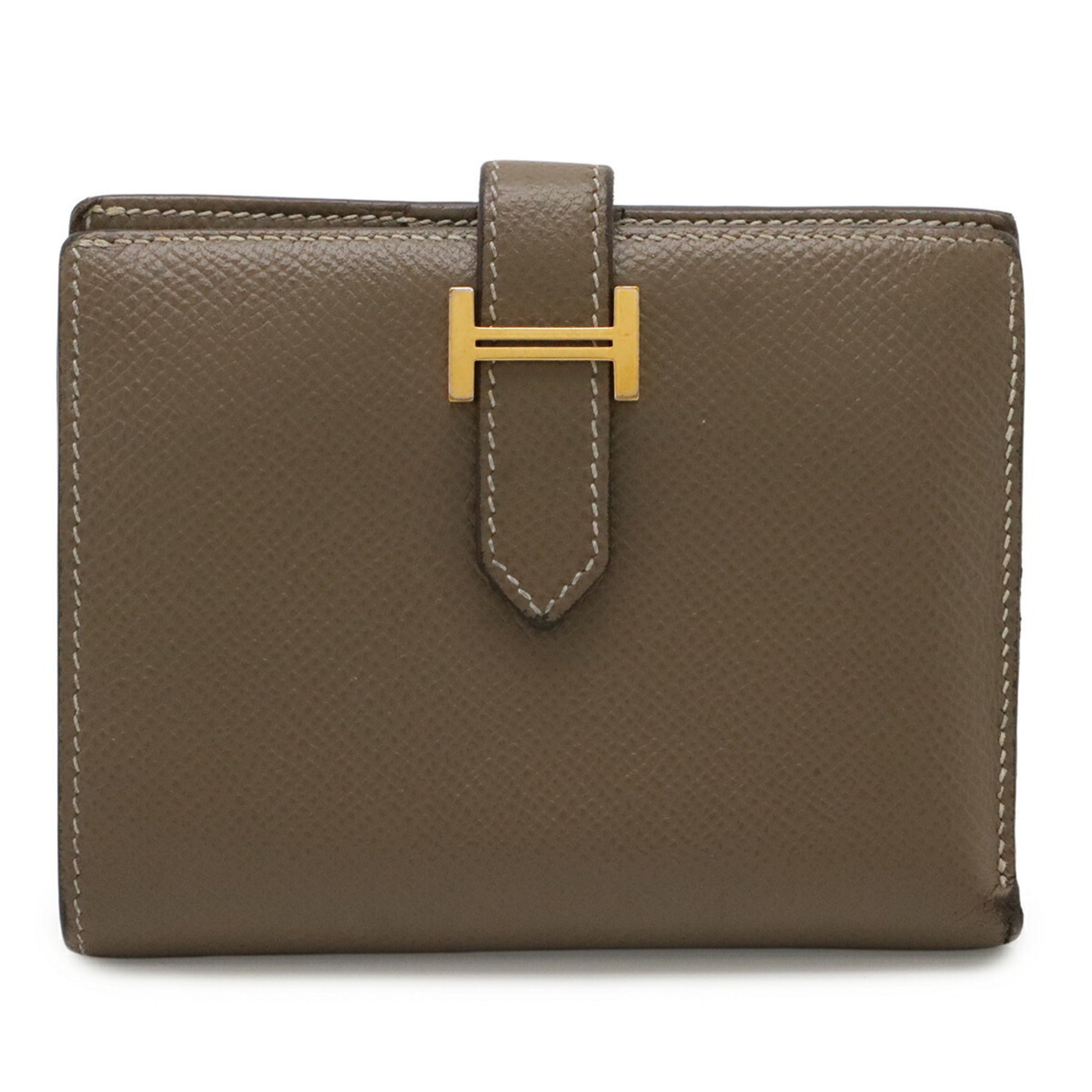 Hermes Etoupe Gray Epsom Leather Wallet (Bi-Fold) (Pre-Owned)