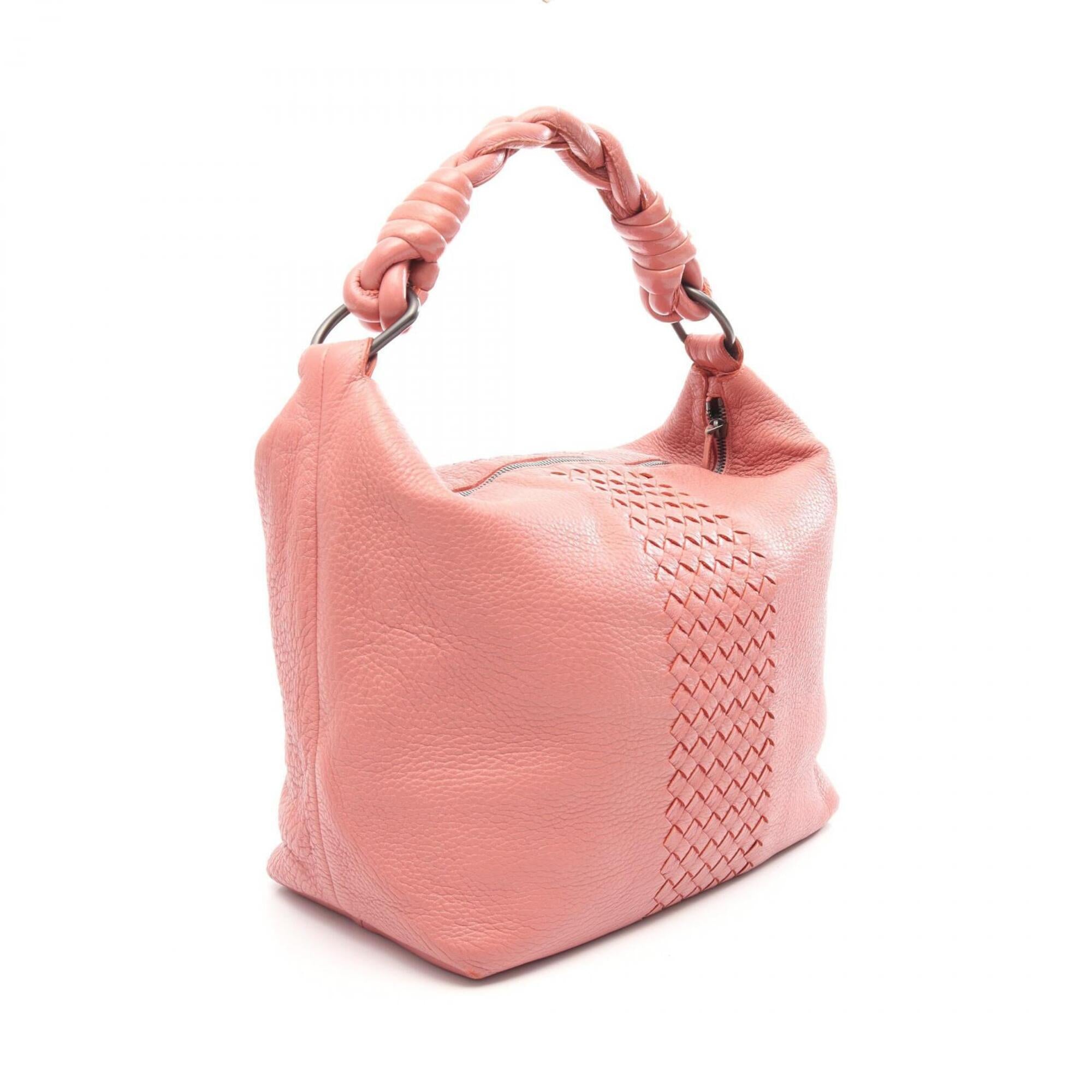Bottega Veneta Pink Leather Handbag Shoulder Bag (Pre-Owned)