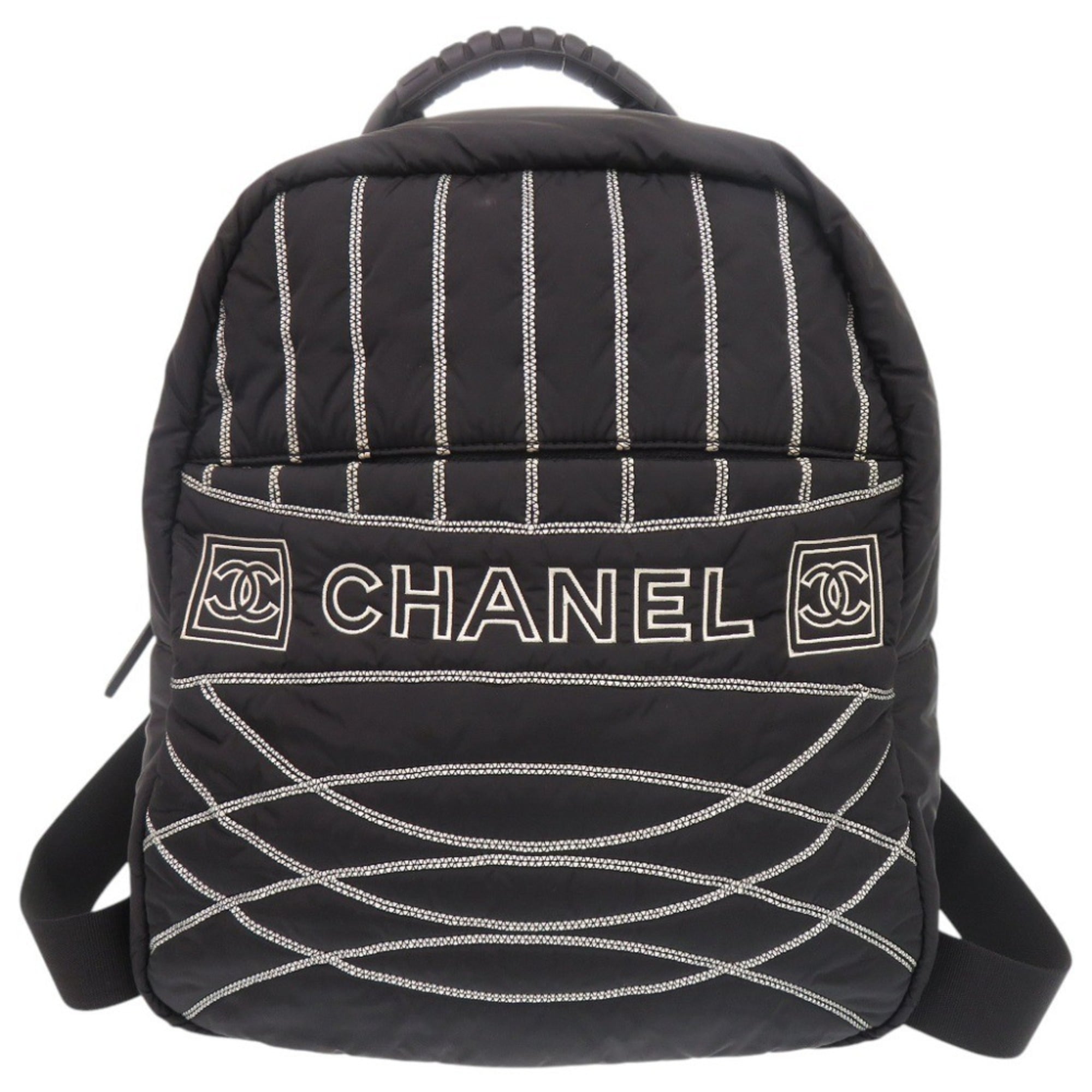 Chanel Black Nylon Backpack (Pre-Owned)