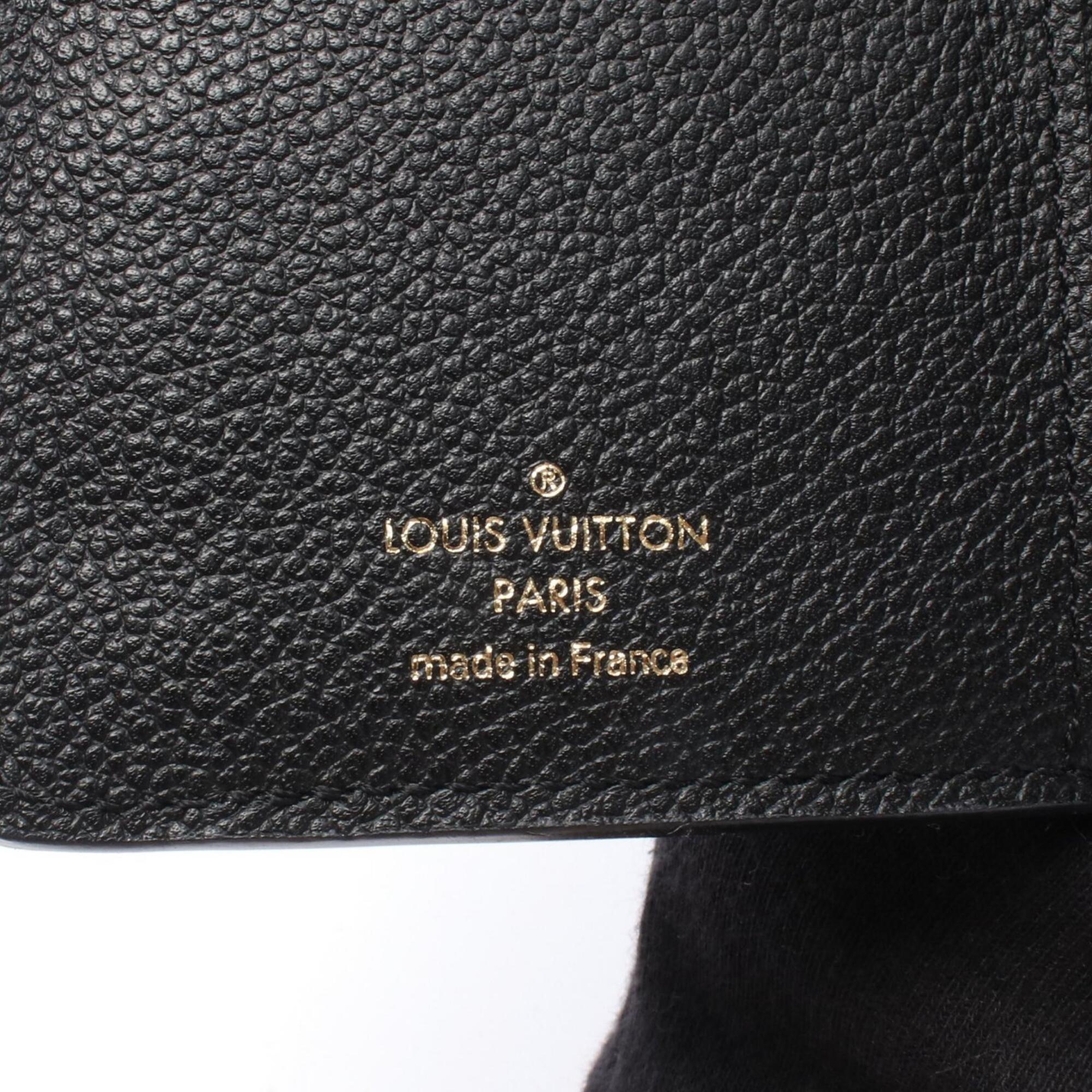 Louis Vuitton Black Noir Monogram Empreinte Leather Wallet (Tri-Fold) (Pre-Owned)