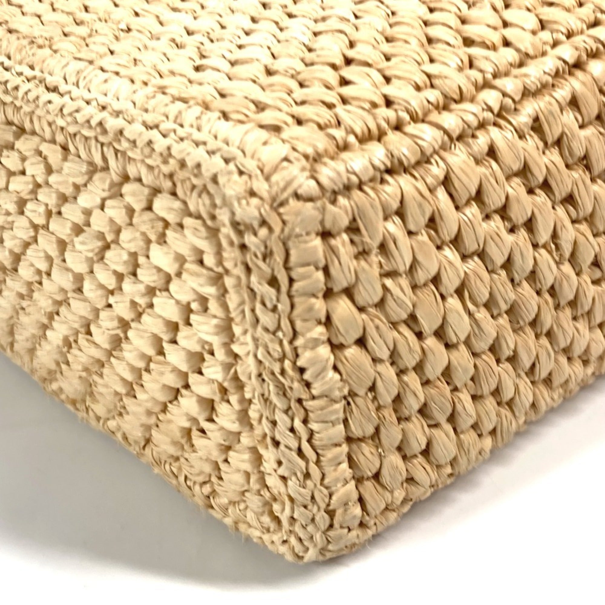 Loewe Beige Brown Raffia Handbag Shoulder Bag Tote Bag (Pre-Owned)
