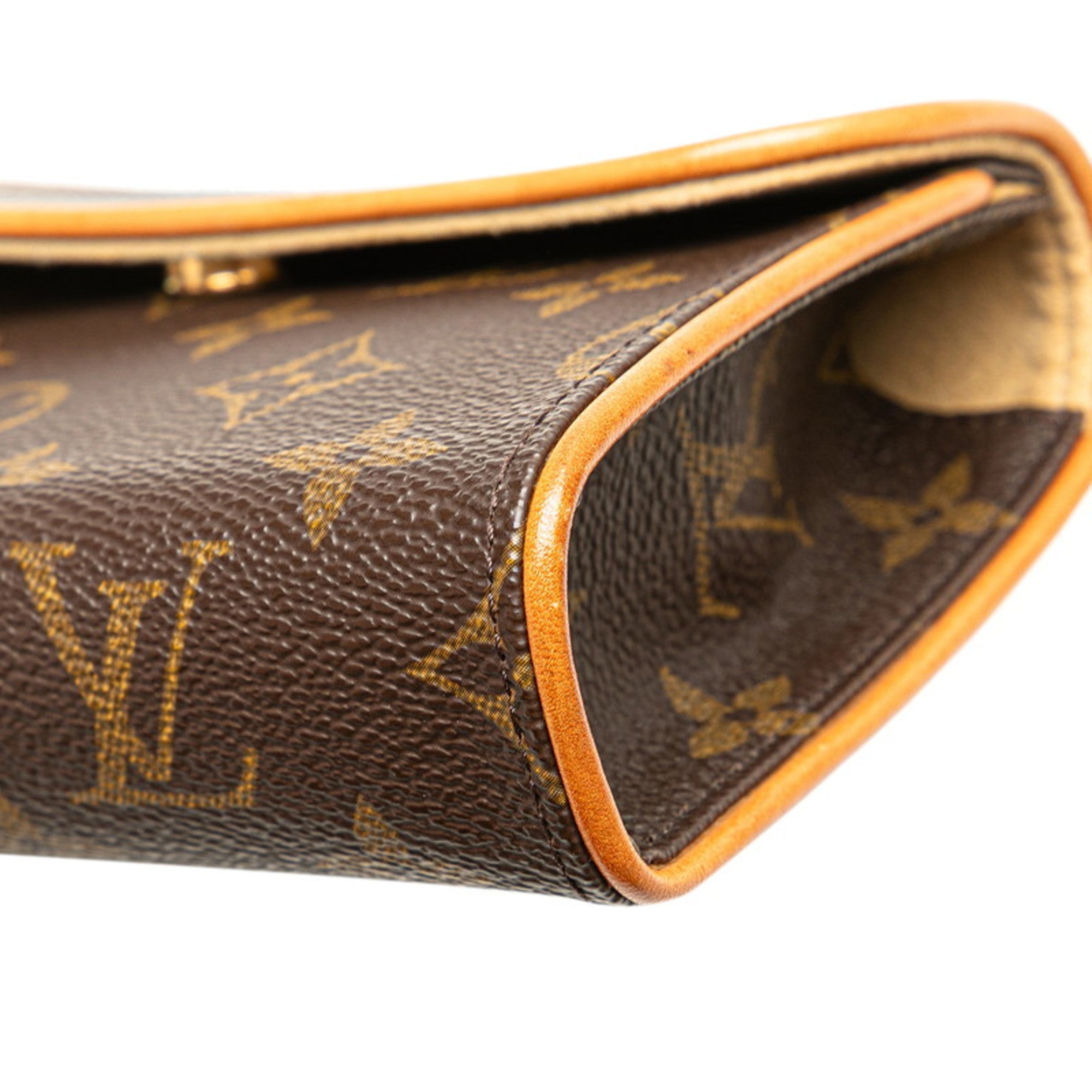 Louis Vuitton Brown Pvc Leather Pochette Sling Bag (Pre-Owned)