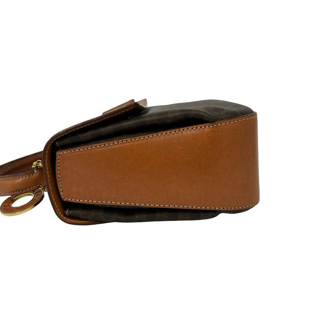 Celine Brown Leather Pvc Handbag Shoulder Bag (Pre-Owned)