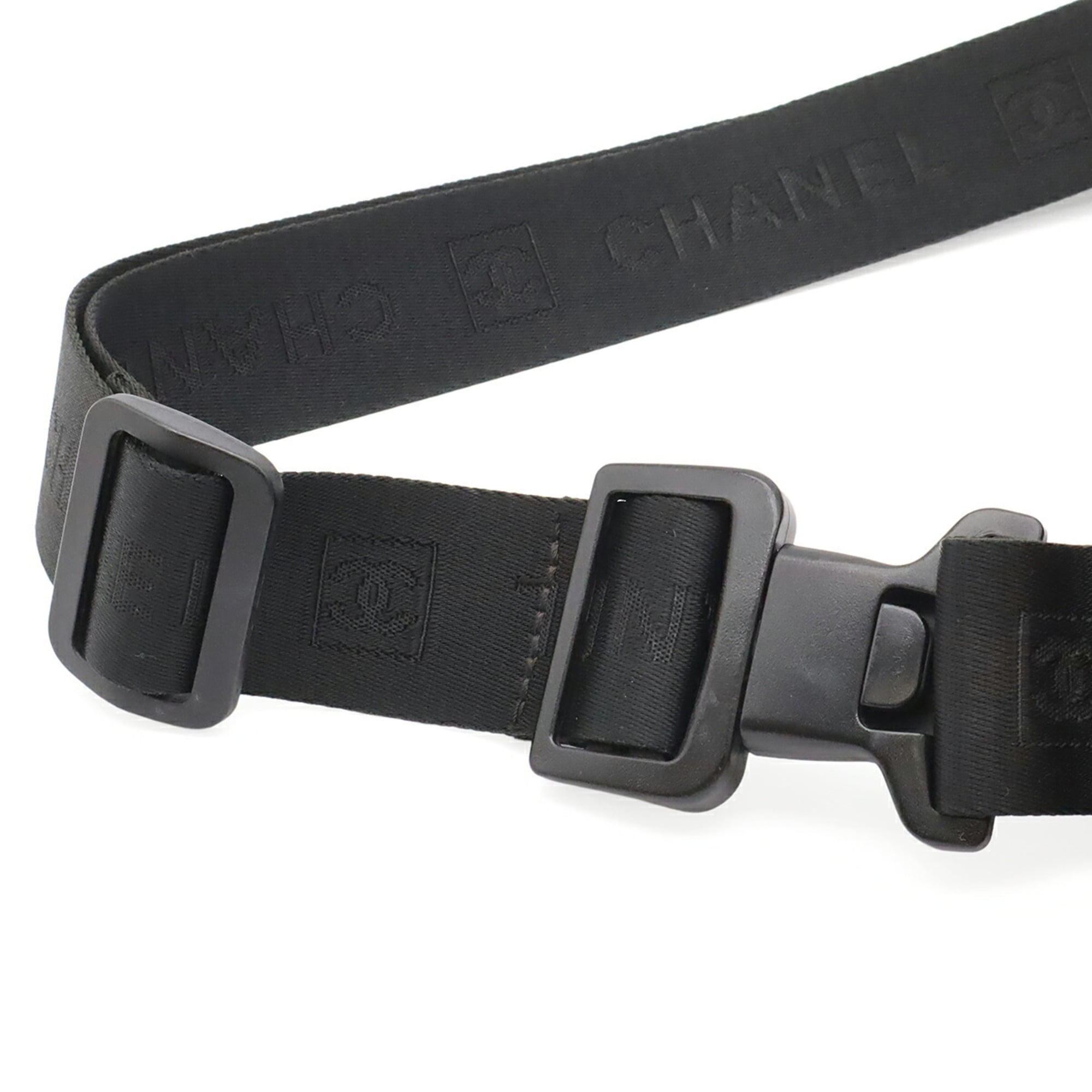 Chanel Black Nylon Canvas Fanny Pack Pouch (Pre-Owned)