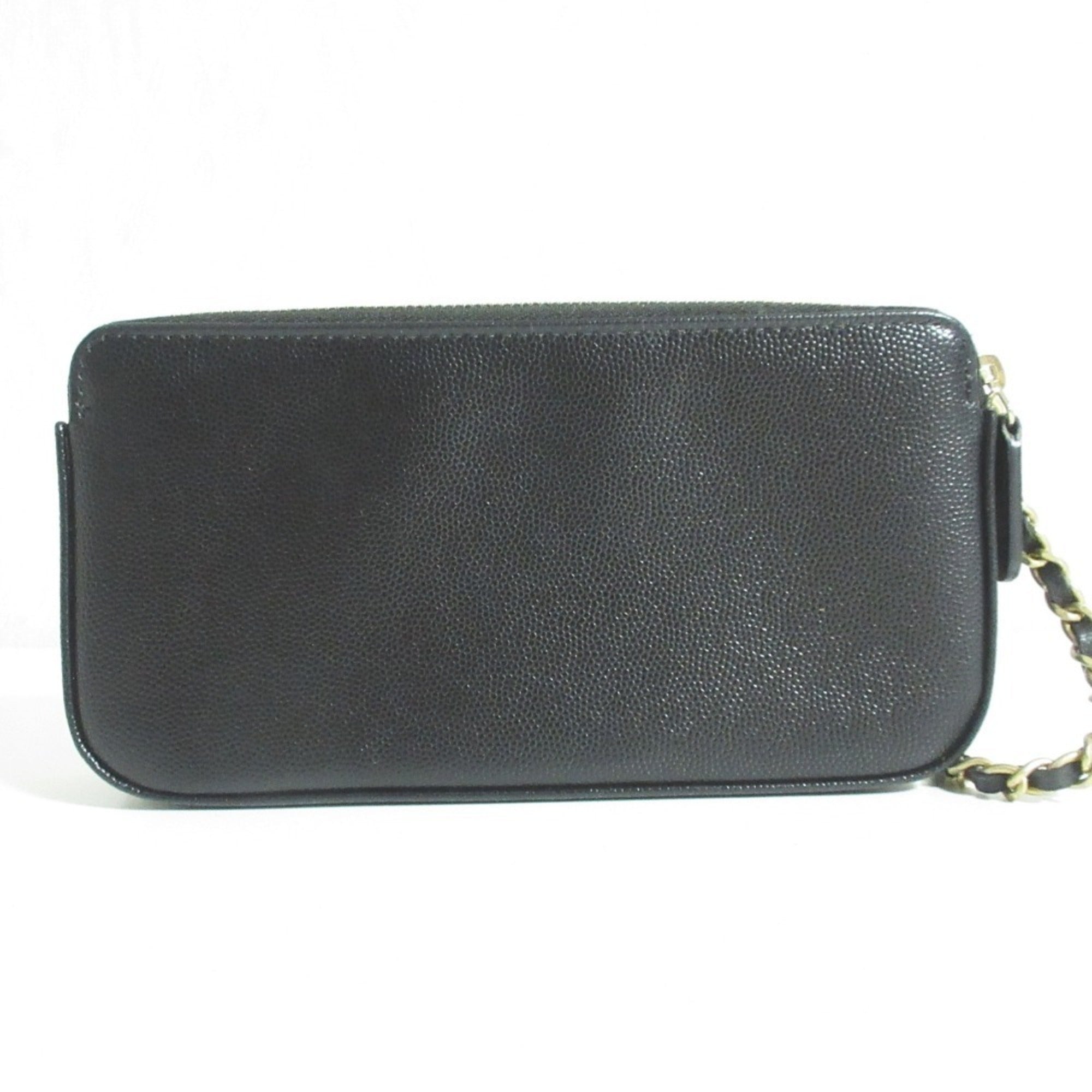 Chanel Black Grained Calfskin Shoulder Bag (Pre-Owned)