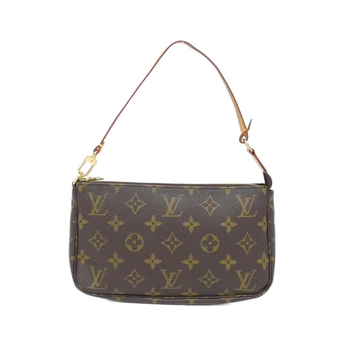Louis Vuitton Marron Coated Canvas Pouch (Pre-Owned)