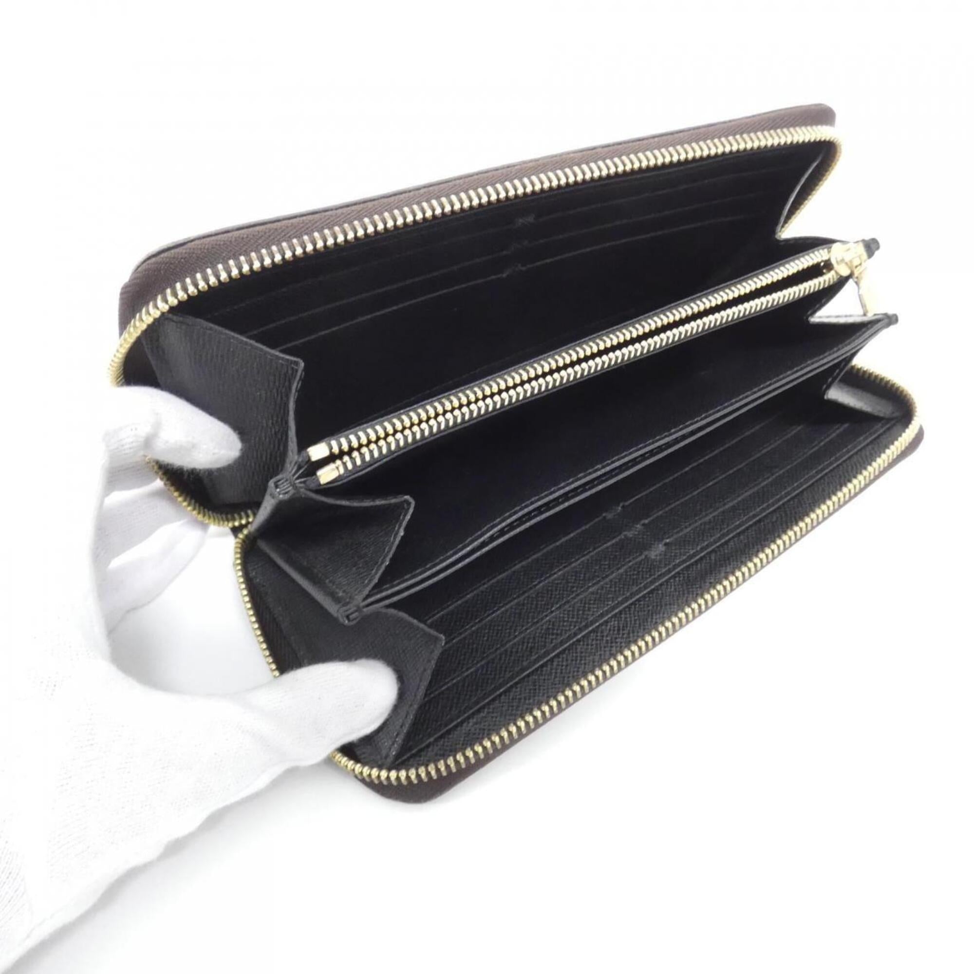 Louis Vuitton Marron Coated Canvas Long Wallet (Bi-Fold) (Pre-Owned)