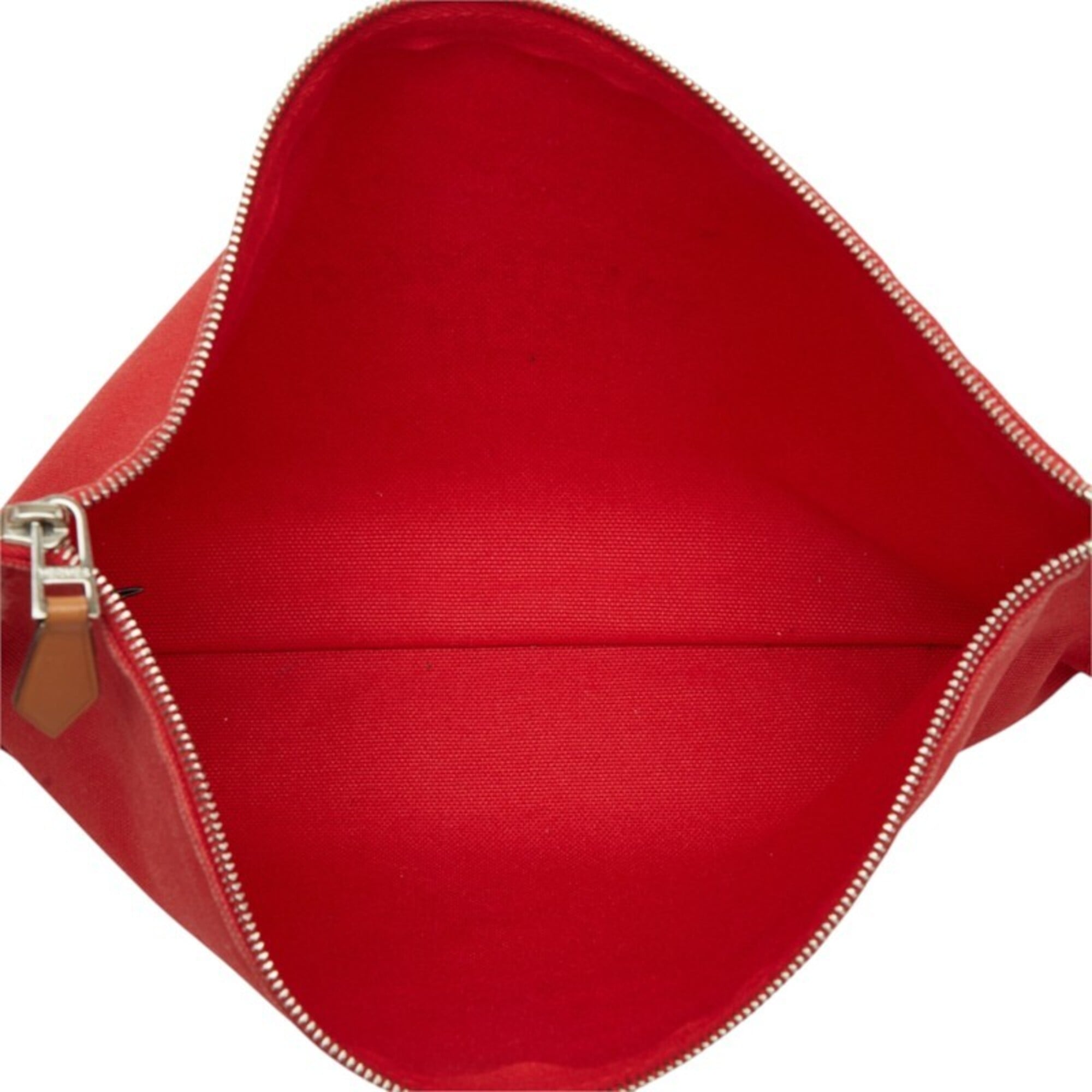 Hermes Red Color Cotton Handbag Pouch (Pre-Owned)
