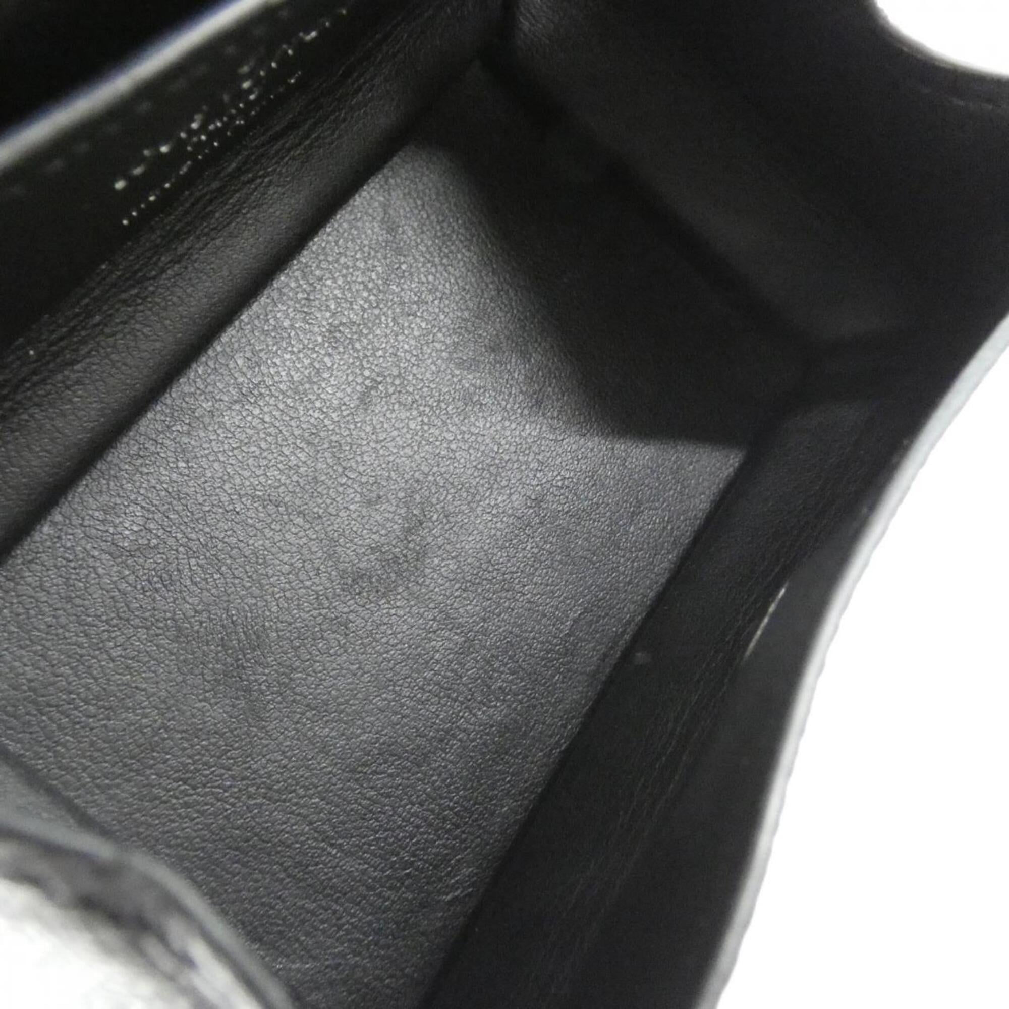 Louis Vuitton Black Leather Coin Purse/Coin Case (Pre-Owned)